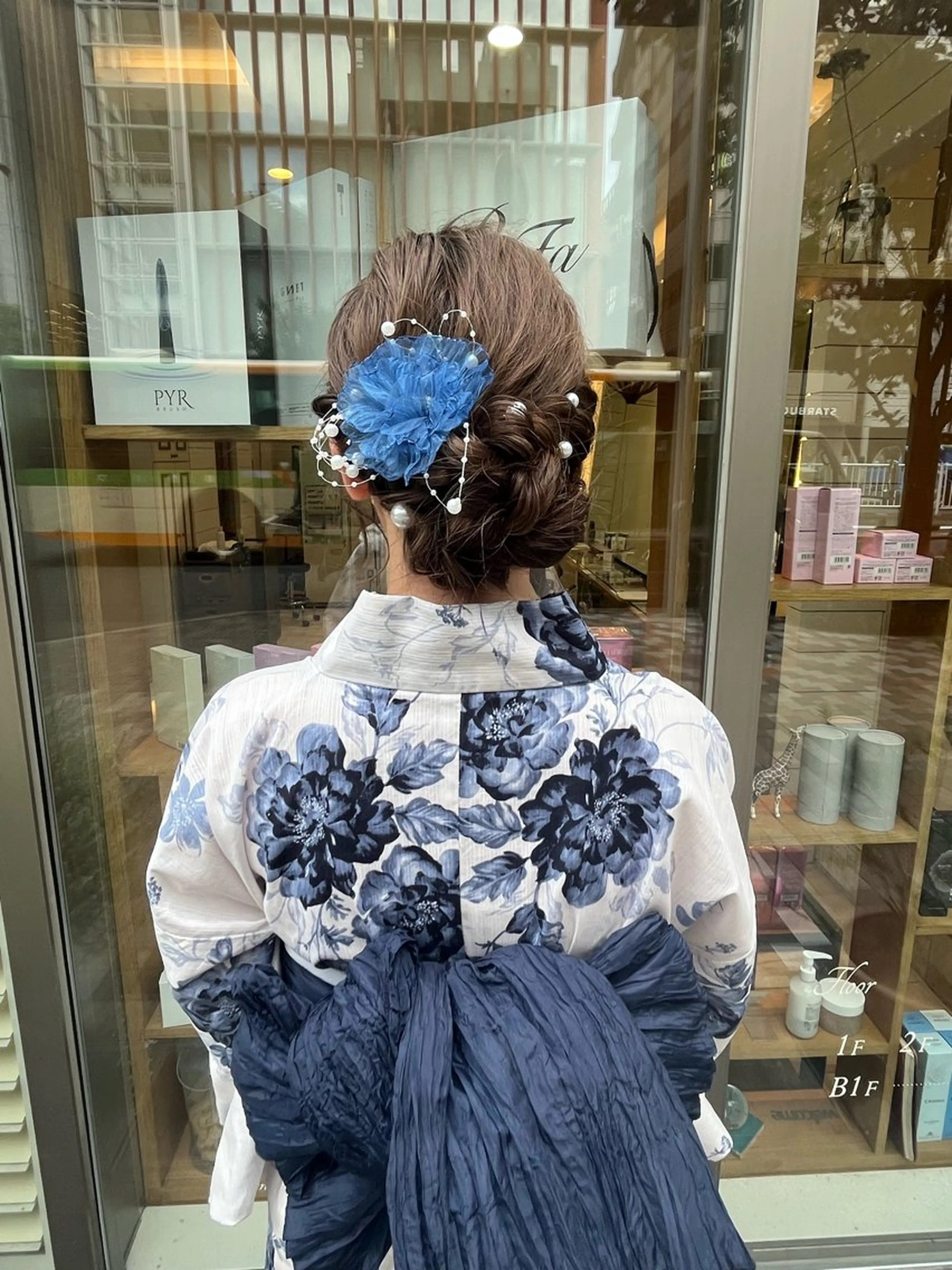 【当日予約OK🕊】【花火大会など🎇】浴衣着付け ＋ ヘアセット(補足説明に記載の準備物をお持ちください)の写真