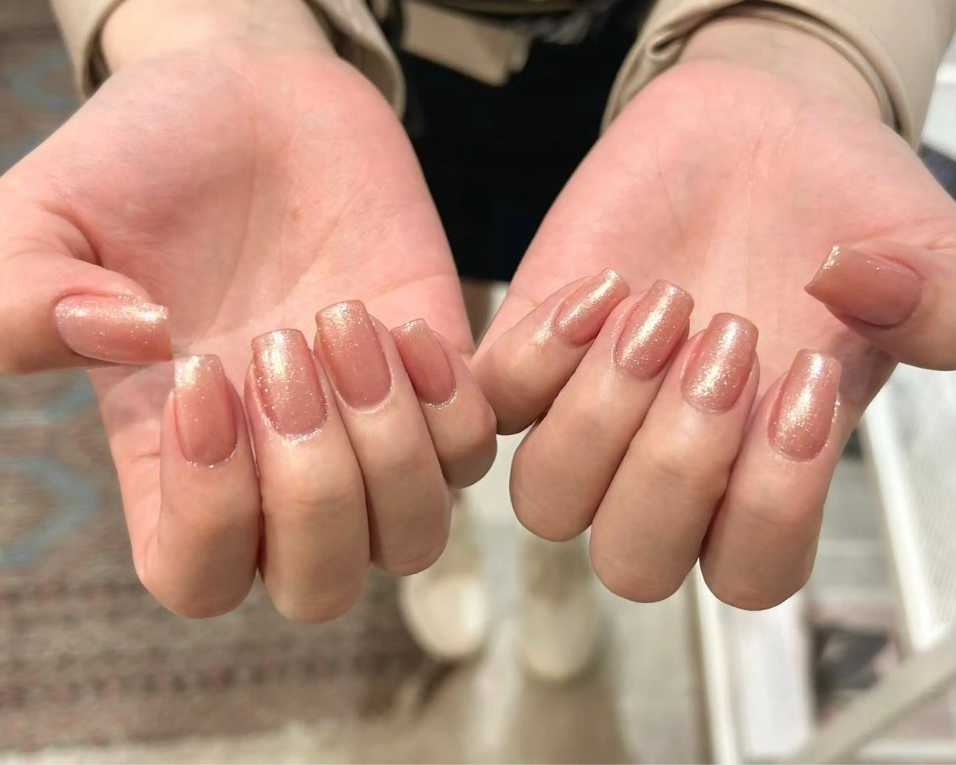 ネイル ワンカラーネイル 0203ムニムサン 💙Mizuhoのネイルデザイン