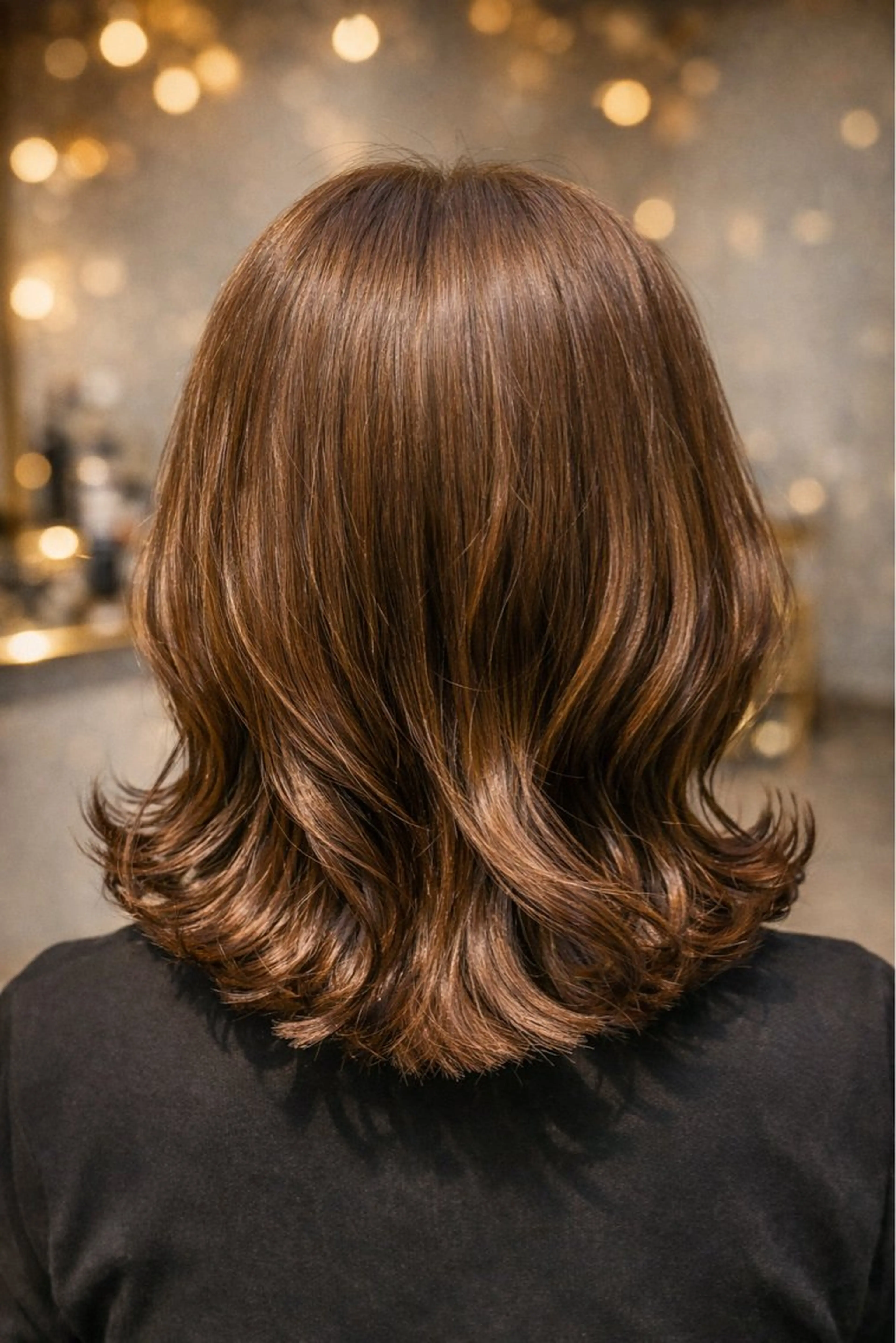 ミディアム ボブレイヤー ミディアムパーマ ボブ ハイライト 髪質改善 カット ヘアカラー トリートメント The Apartment of Solon Citta 船橋609所属・髪質改善/縮毛矯正/ 美髪/個室/ハラのヘアスタイル