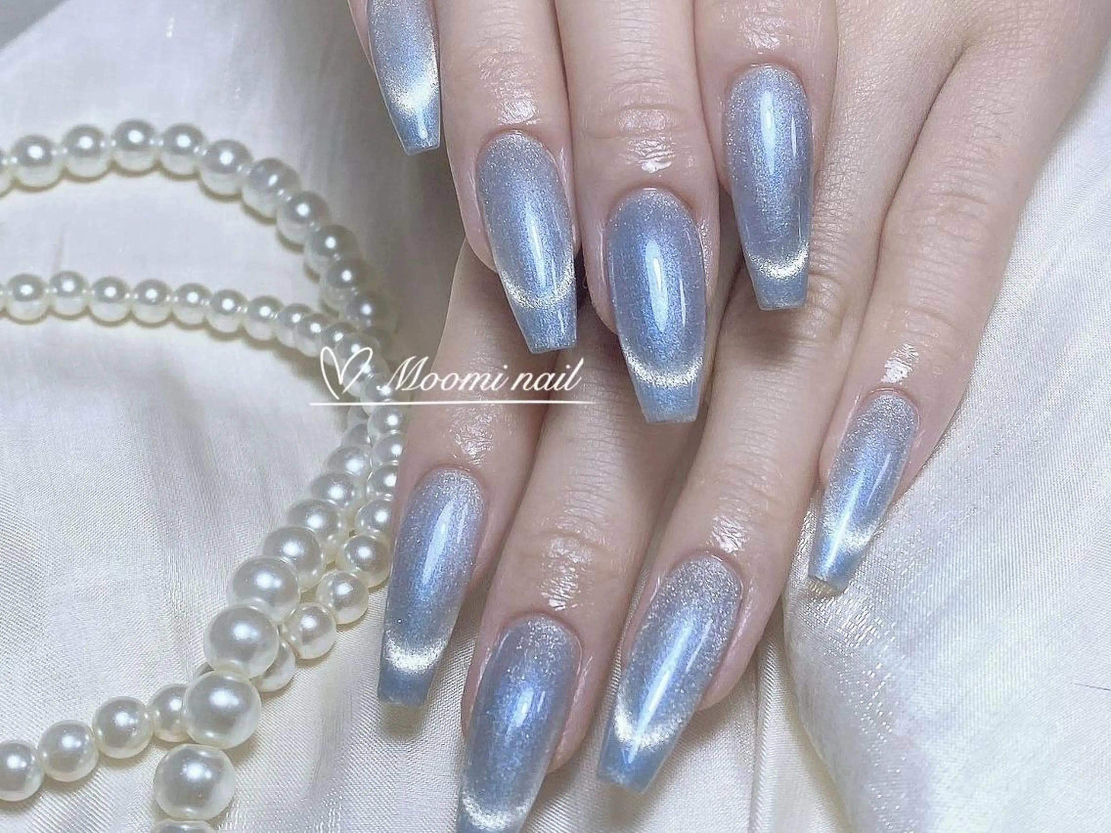 ネイル 長さ出し ジェルネイル グラデーション 韓国ネイル マグネットネイル moomi nail スカルプ専門のネイルデザイン