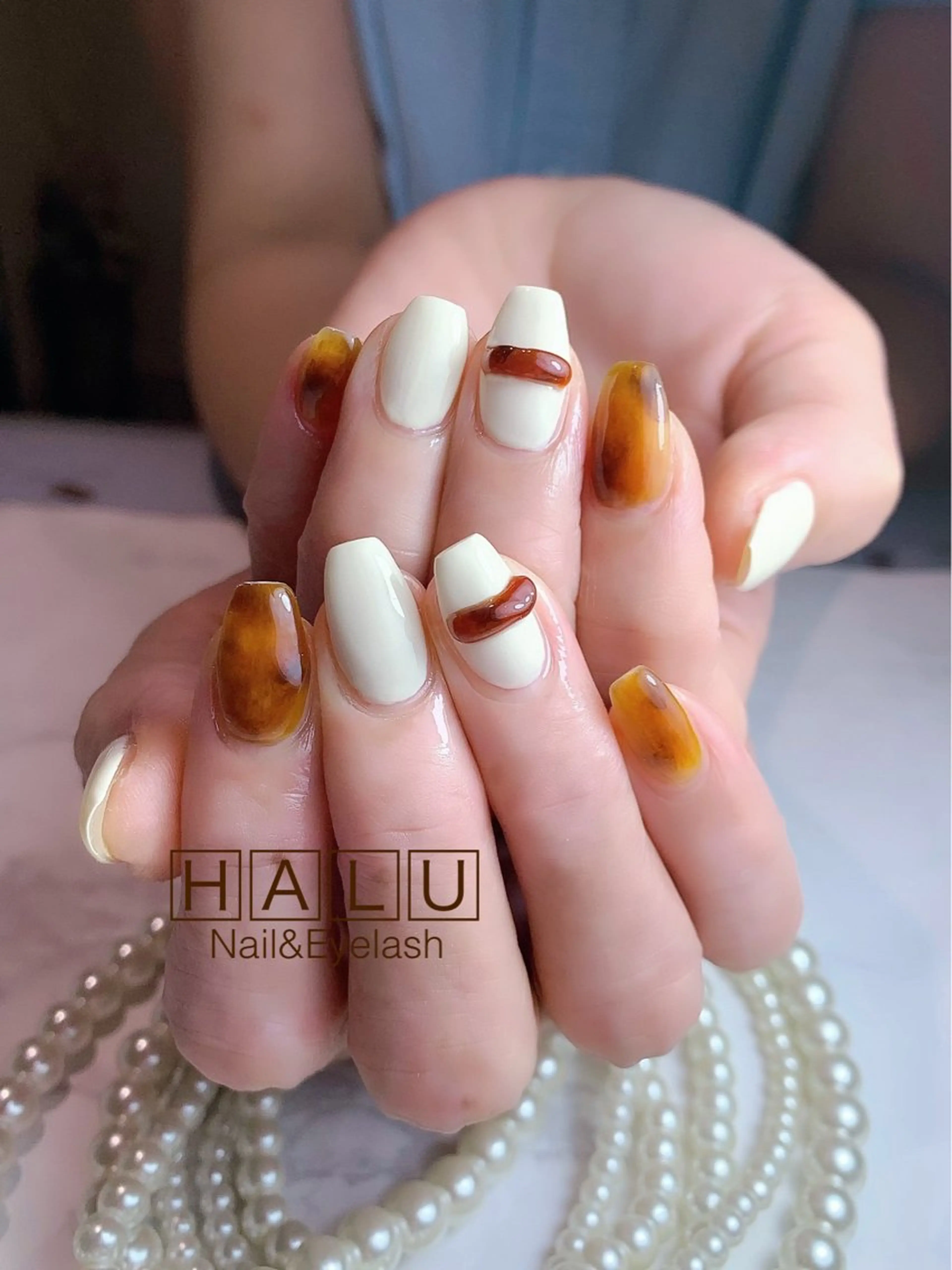 ネイル べっ甲ネイル HALU ハルのネイルデザイン