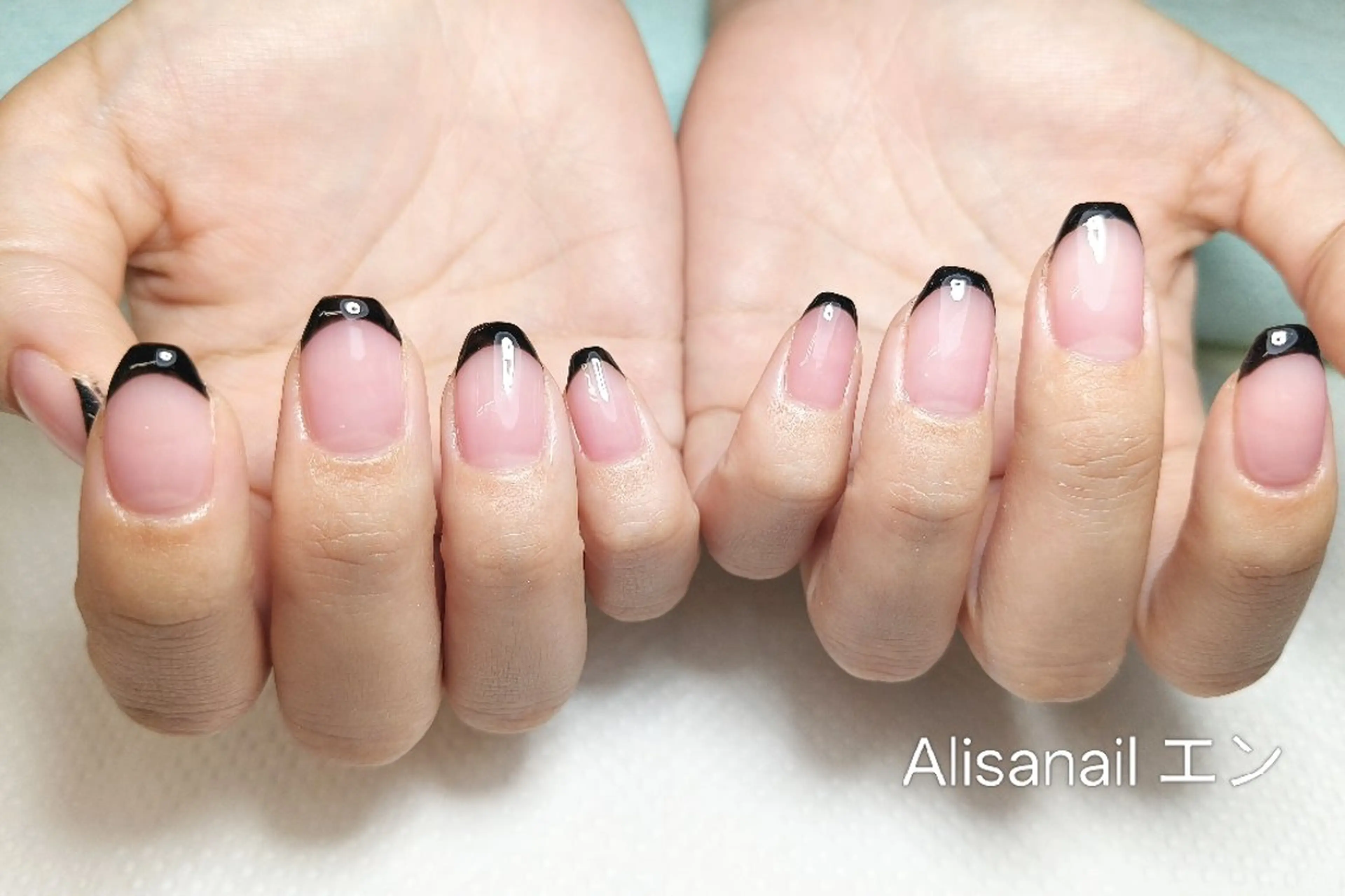 ネイル フレンチネイル ピンク エ ンのネイルデザイン