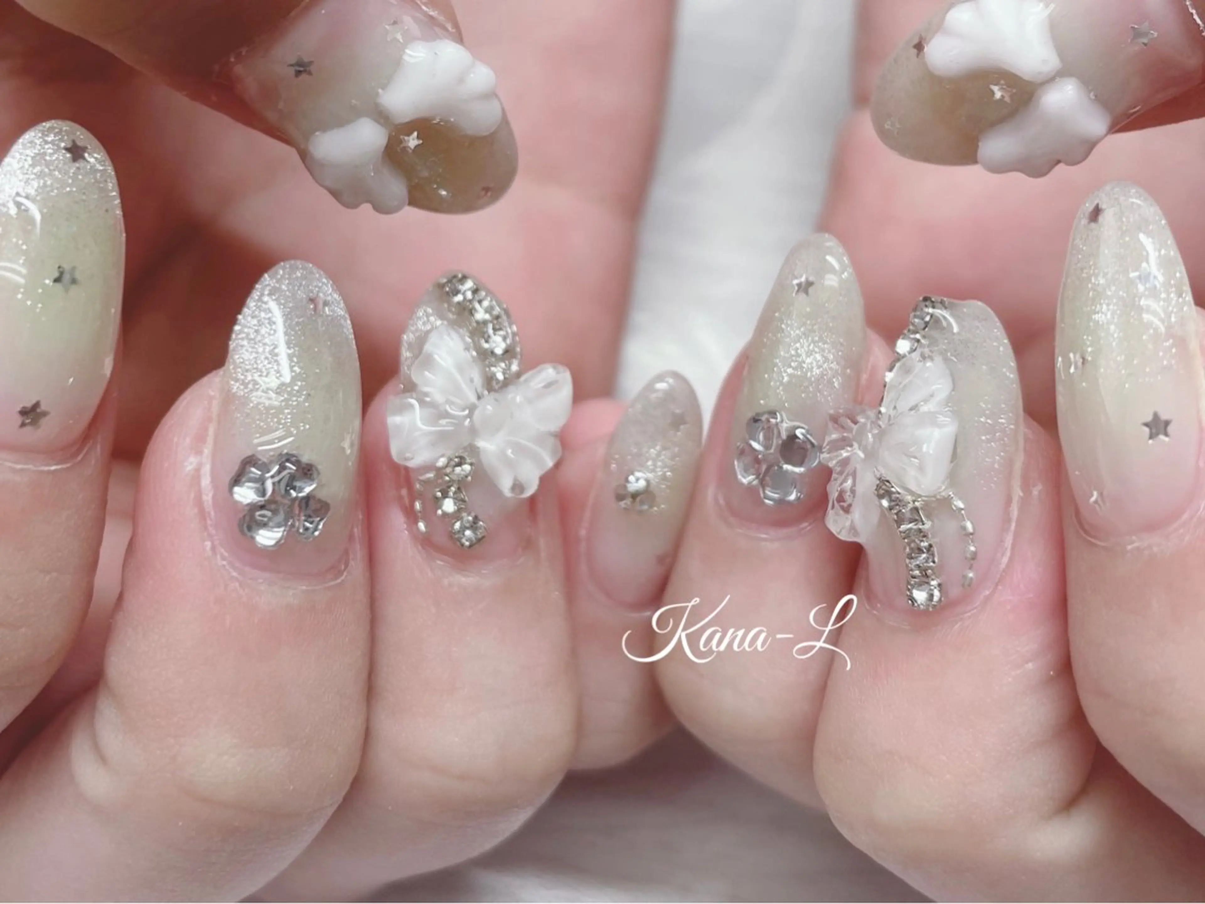 ネイル ジェルネイル 韓国ネイル パラジェル ワンホンネイル 芦辺 香奈のネイルデザイン