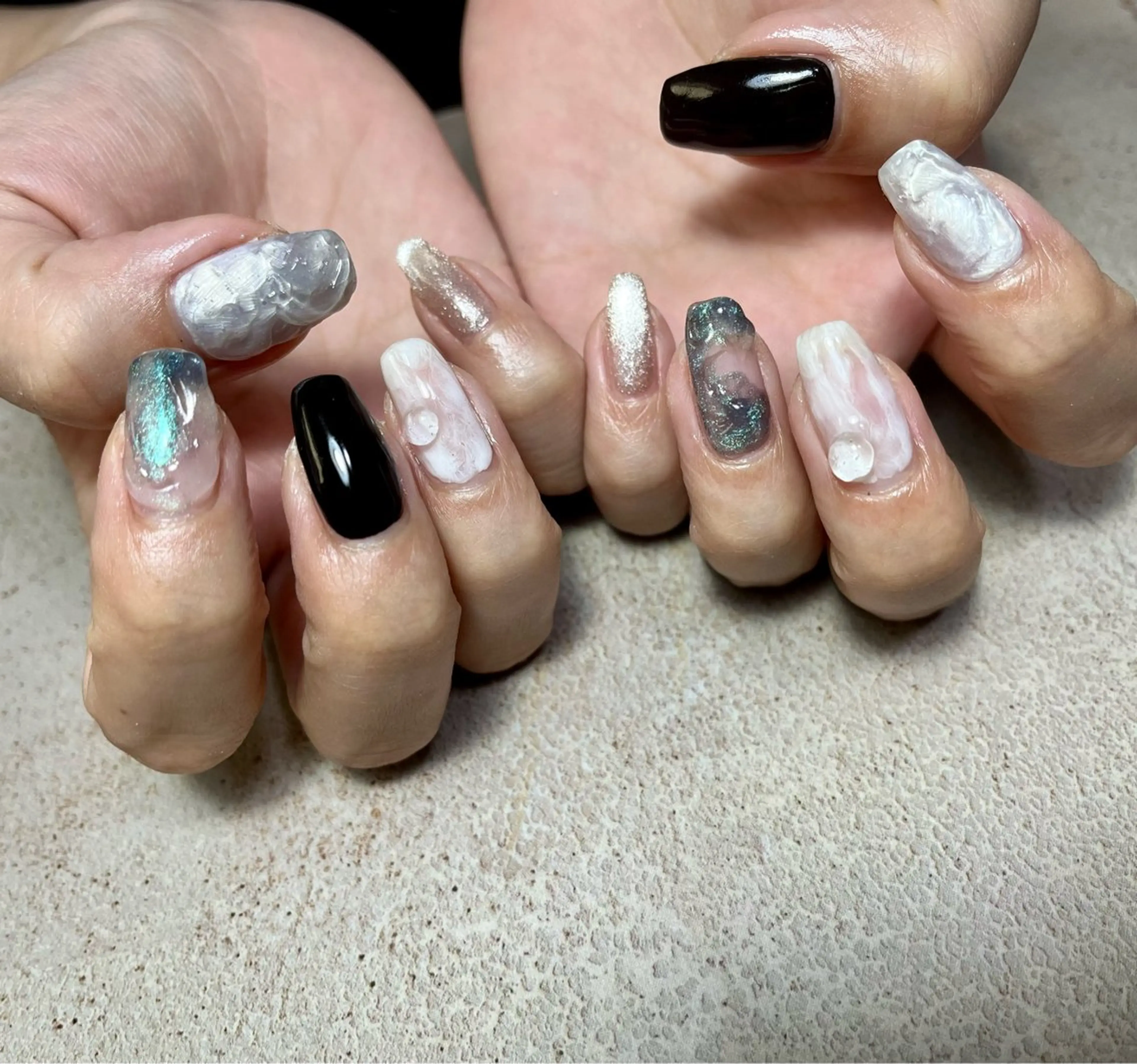 ネイル 持ち込み ハンドネイル goldgleams ちなのネイルデザイン