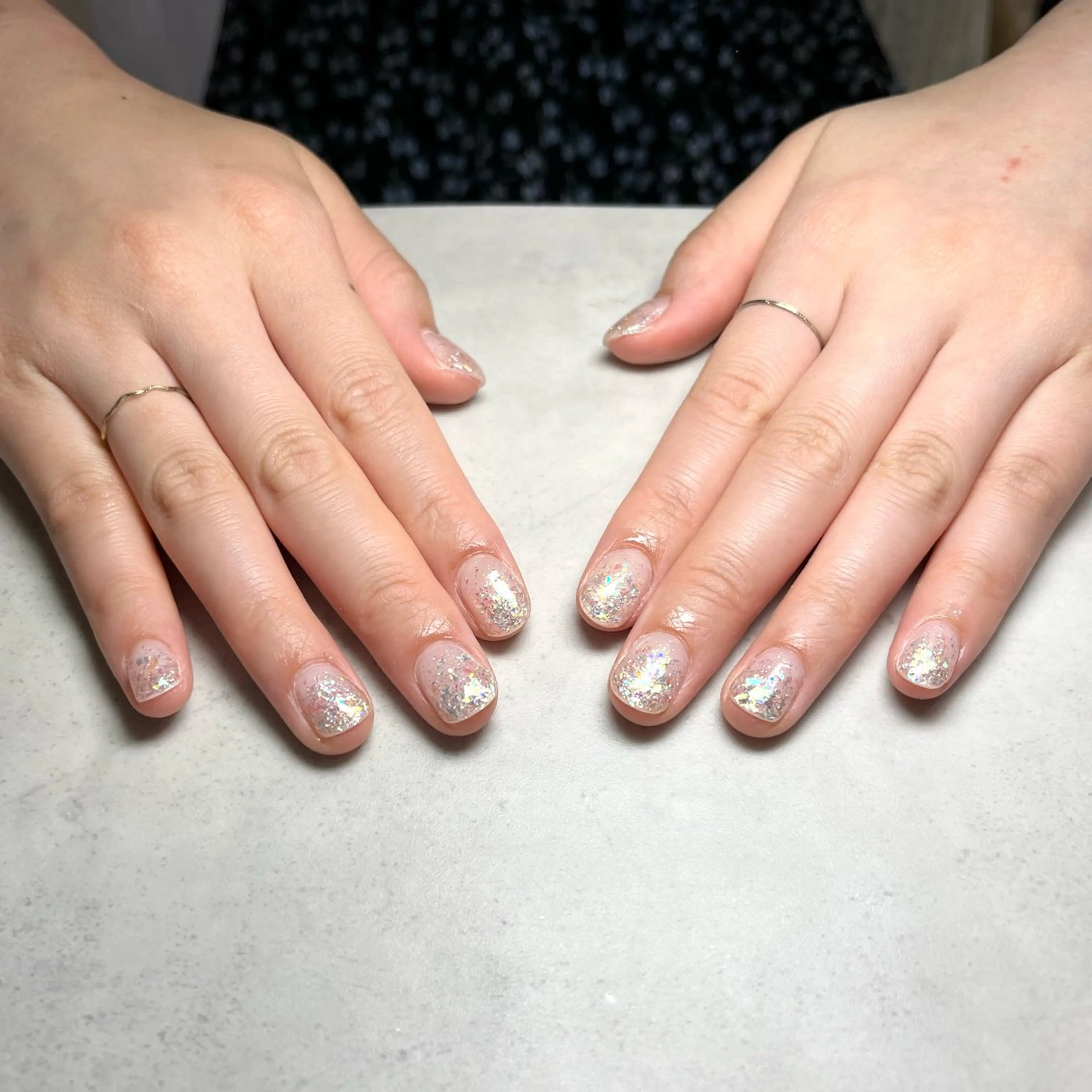ネイル ラメ(グリッター) ラメグラデーション 🌻Sunrich Fuka🌻のネイルデザイン