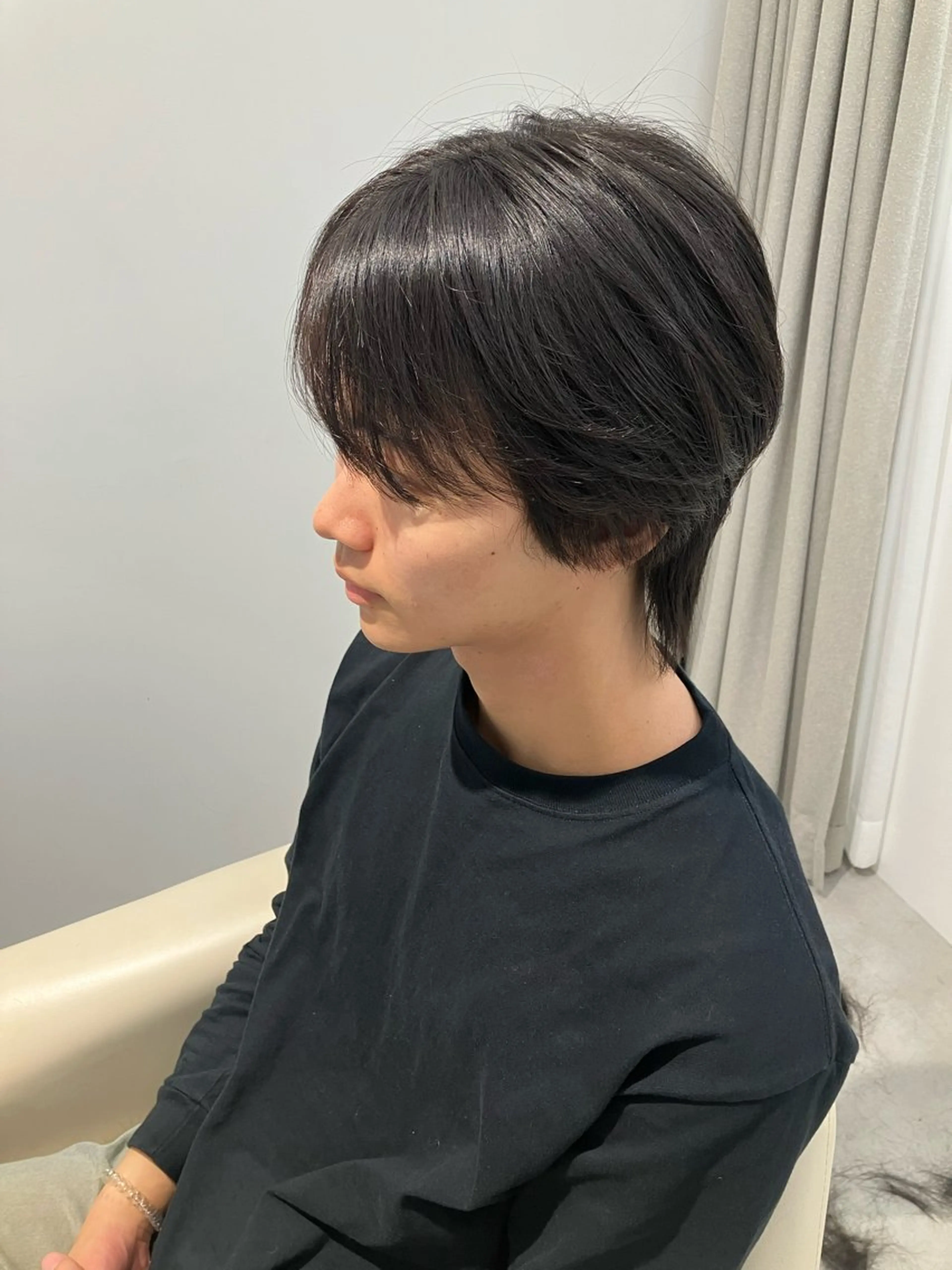 メンズ部分ストレートの写真