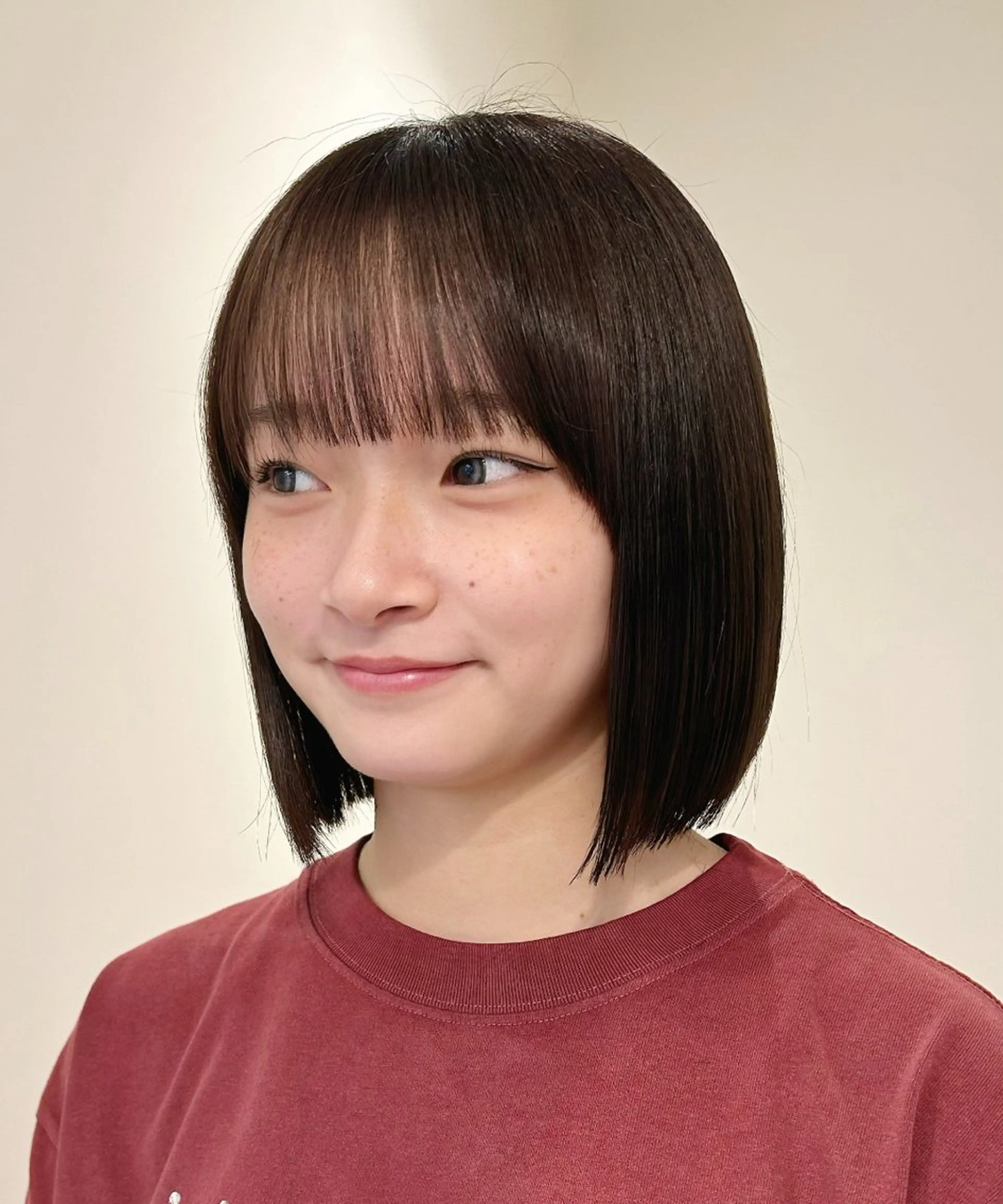 ミディアム ボブ 長めボブ 湯浅 美葉のヘアスタイル