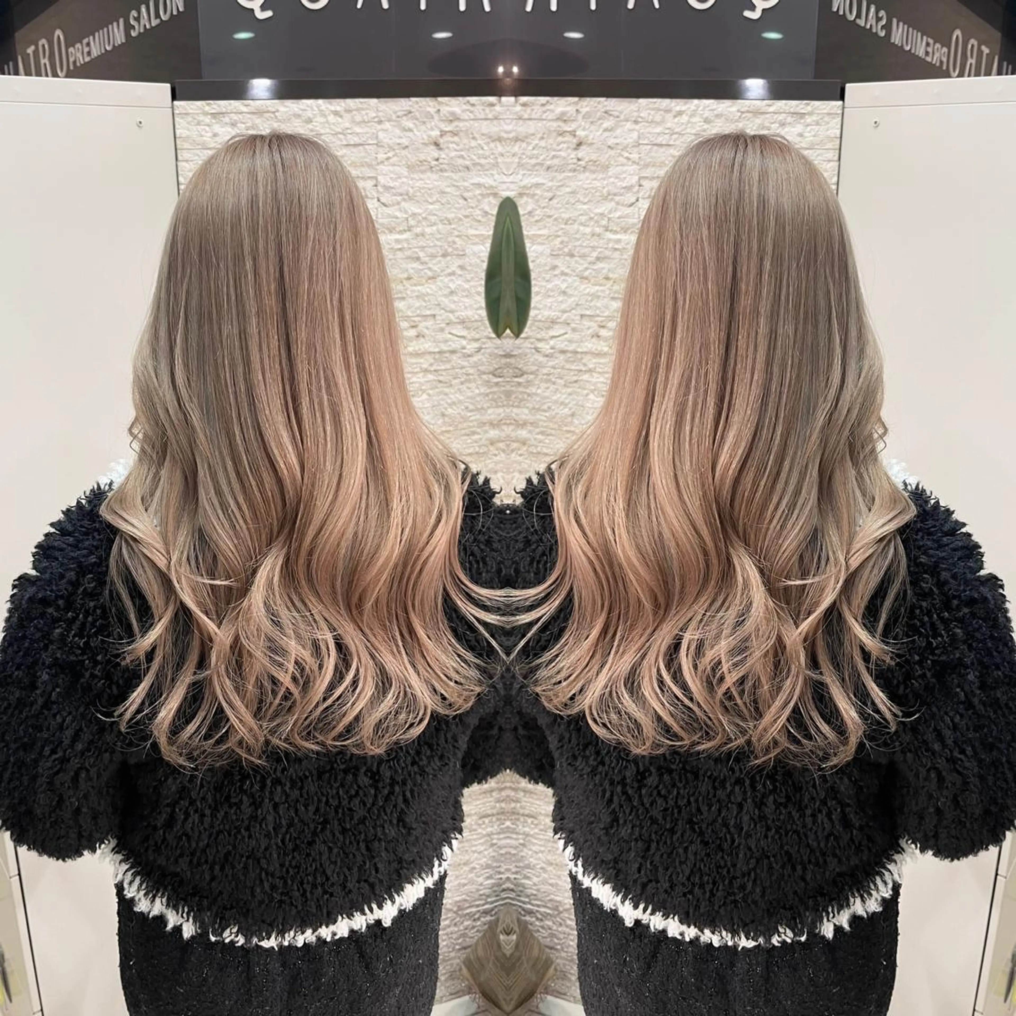 セミロング カット ヘアカラー トリートメント Y Uのヘアスタイル