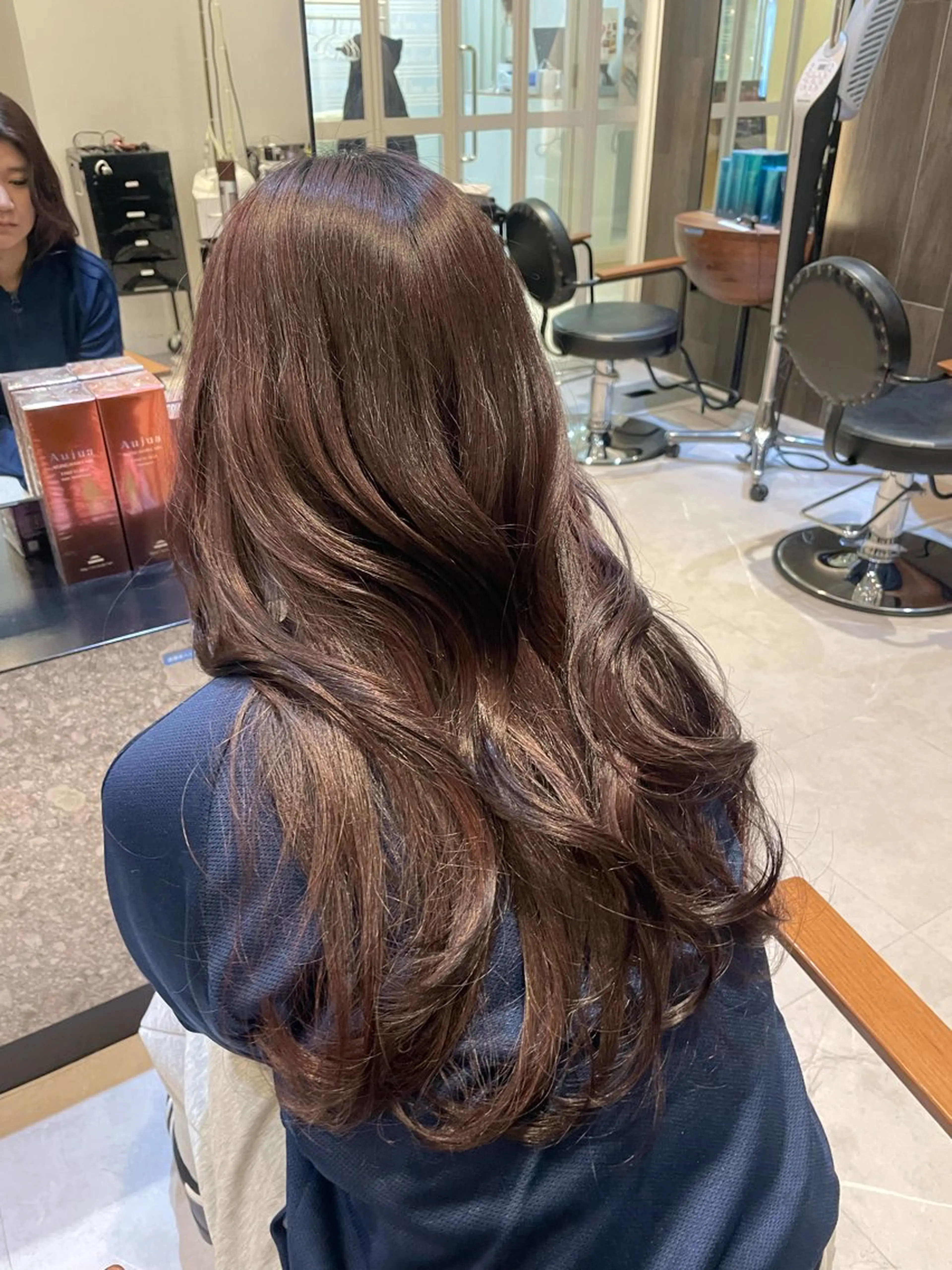 ロング カラー ブラウンカラー ピンクカラー ピンクブラウン オリーブカラー🫒/ 透明感カラー/みゆのヘアスタイル