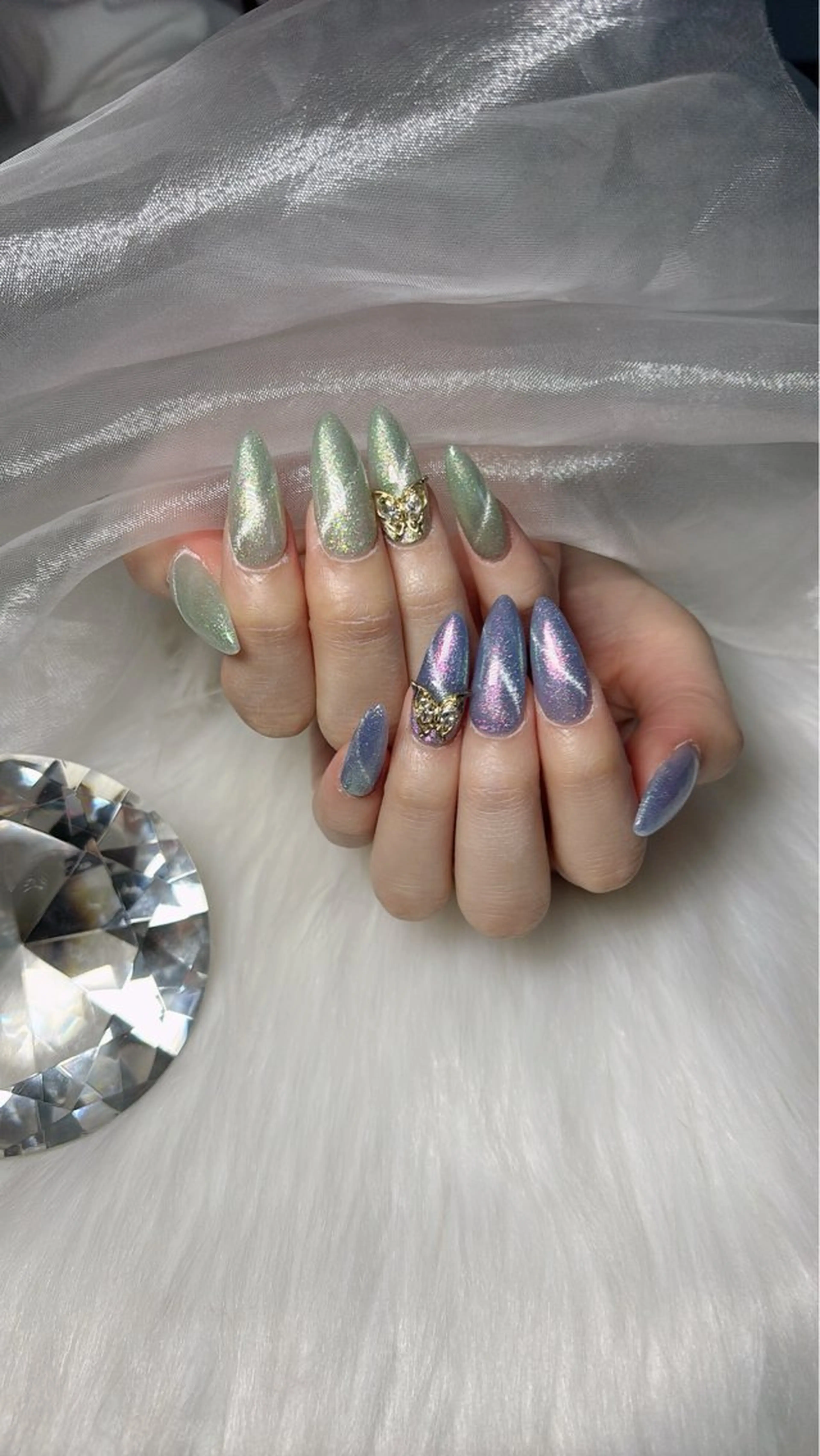 ネイル ジェルネイル マグネットネイル ハンドネイル salon de belnetta所属・kayo 💅のネイルデザイン