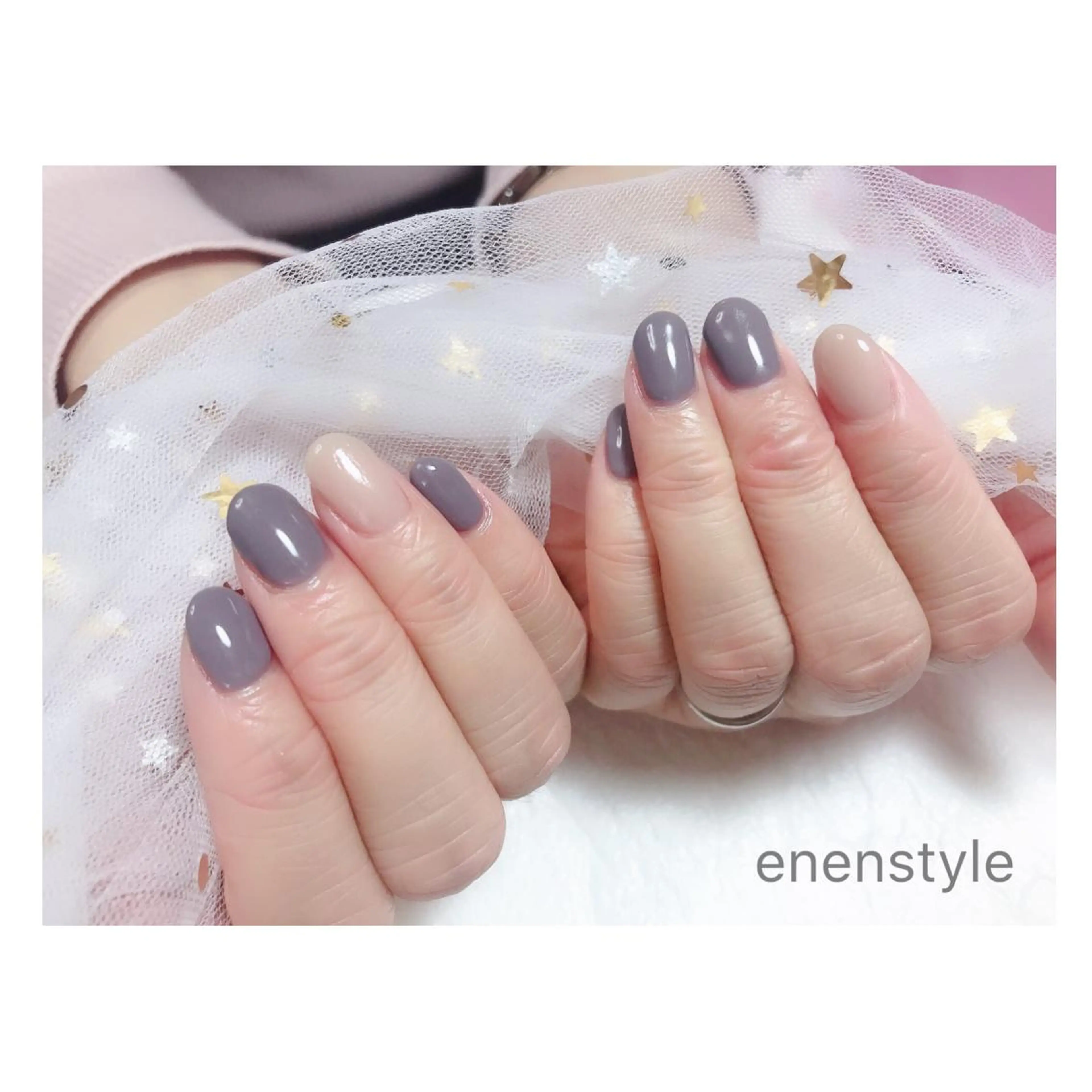 ショート ネイル ジェルネイル ニュアンスネイル オフィスネイル ワンカラーネイル シンプルネイル 👑enen style👑のネイルデザイン
