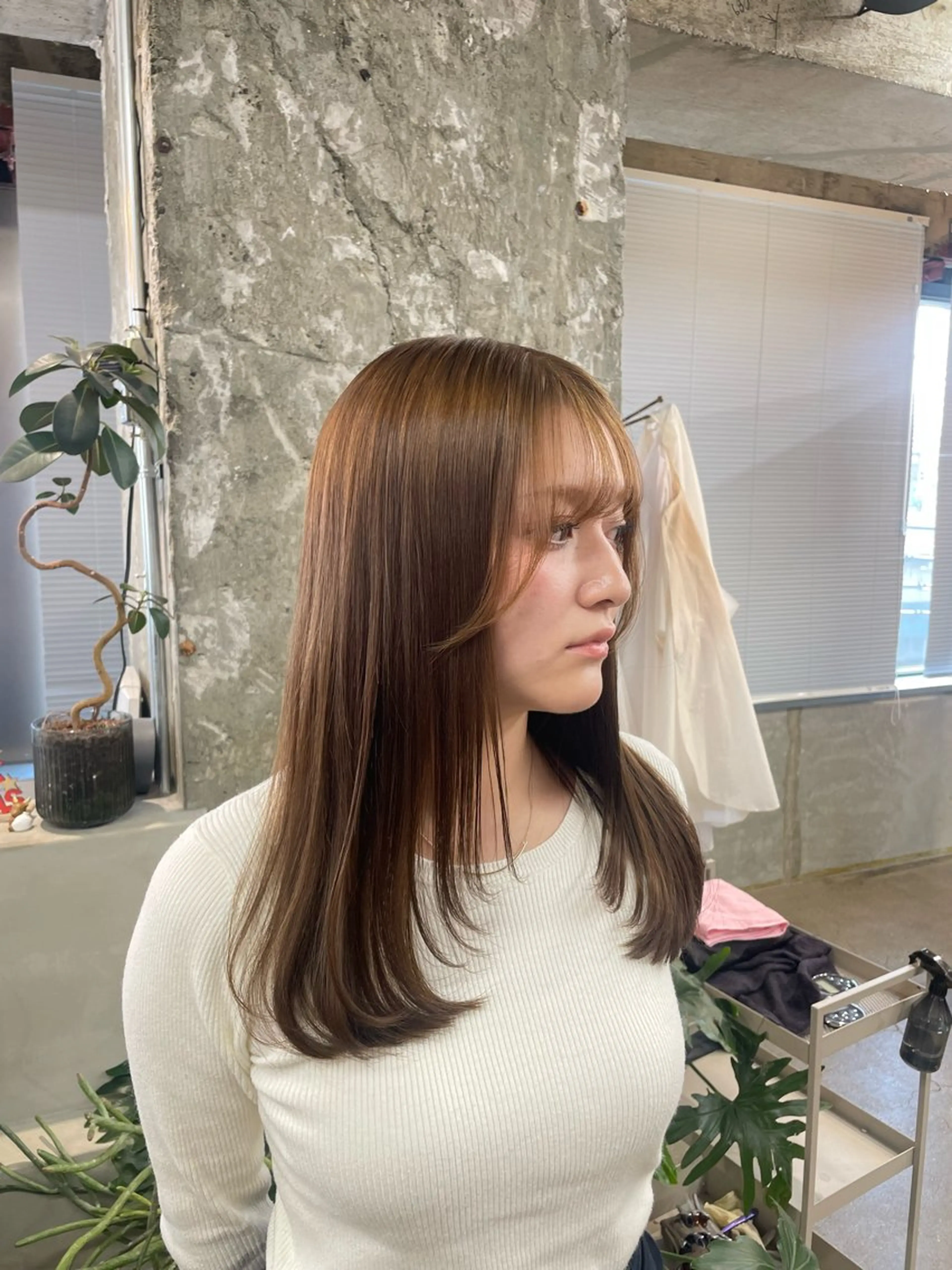 ロング アライ レンカのヘアスタイル