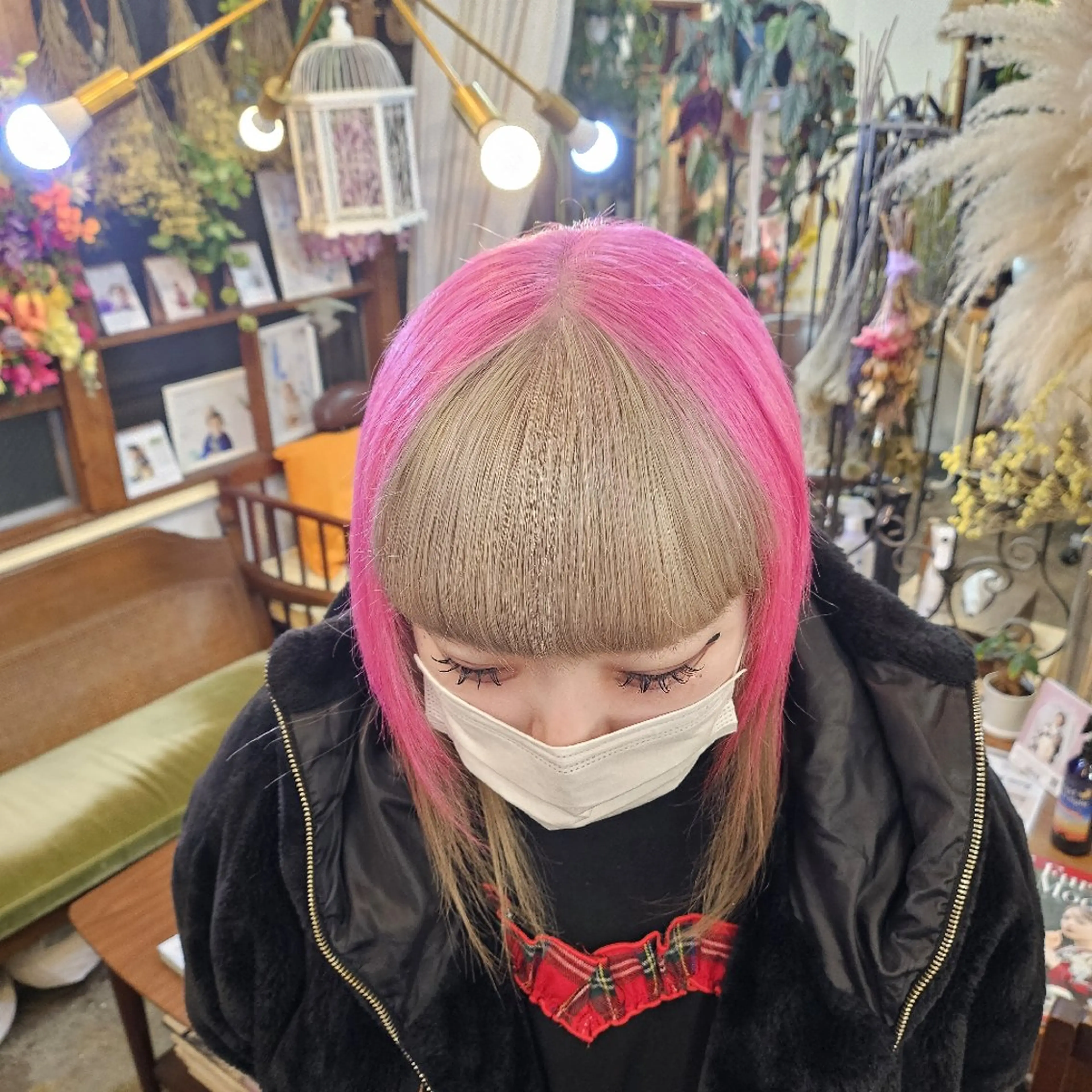 ミディアム カラー あべかりん/原宿 /マツパ/ハイトーンのヘアスタイル