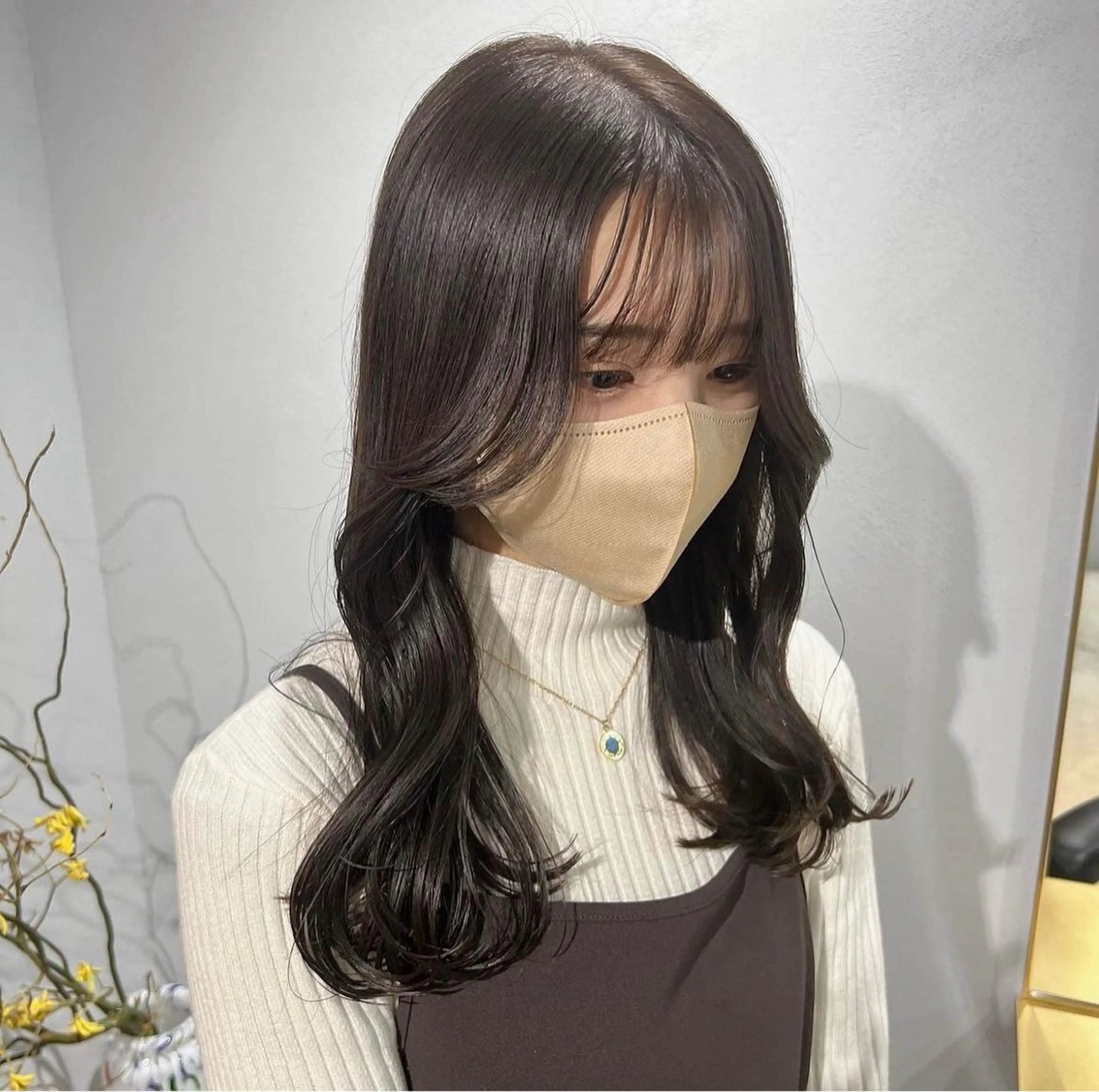 ミディアム カラー akane/ボブ /オリーブ/ブラウンのヘアスタイル