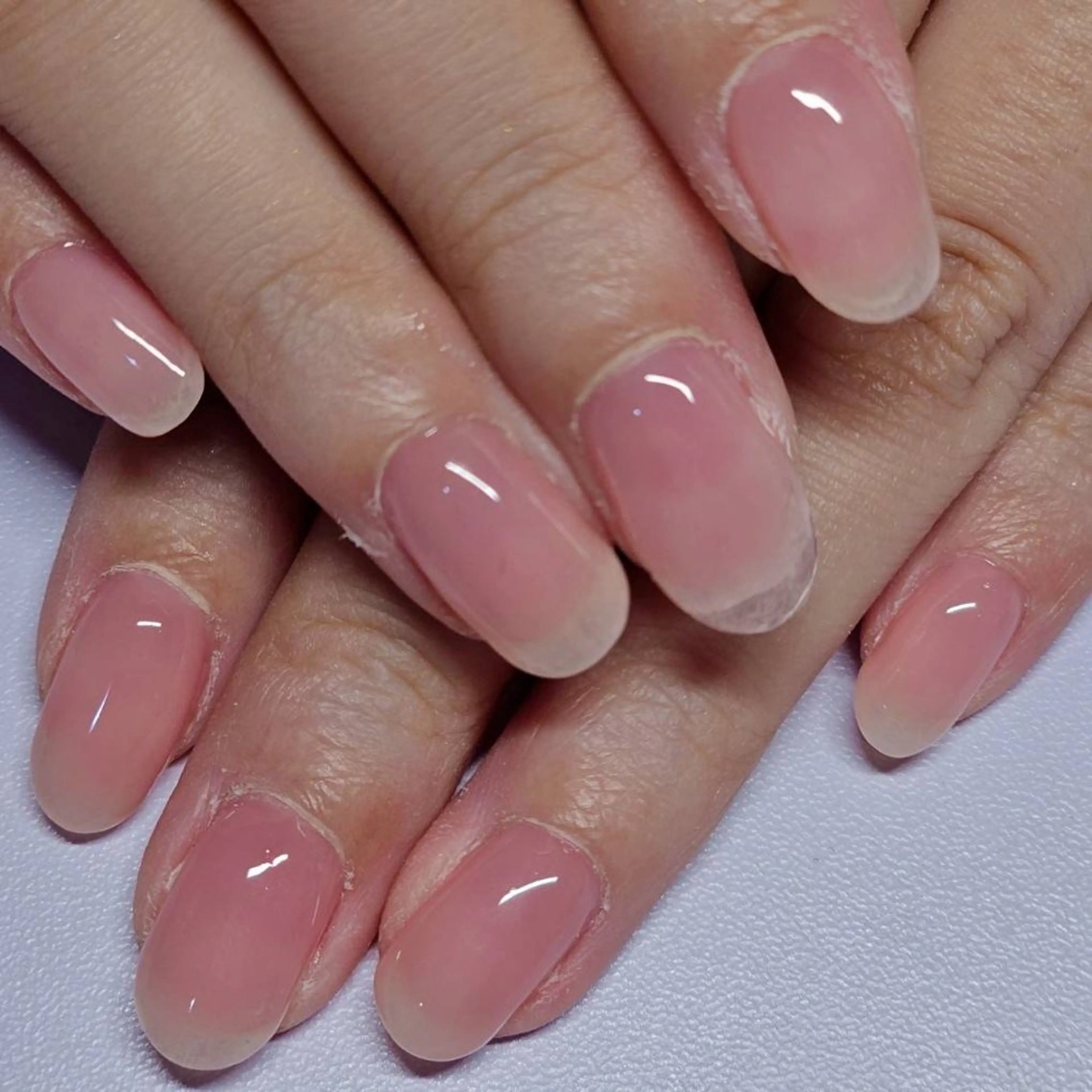 ネイル オフィスネイル ワンカラーネイル ピンク ピンクベージュ ハンドネイル よしだ ひろきのネイルデザイン