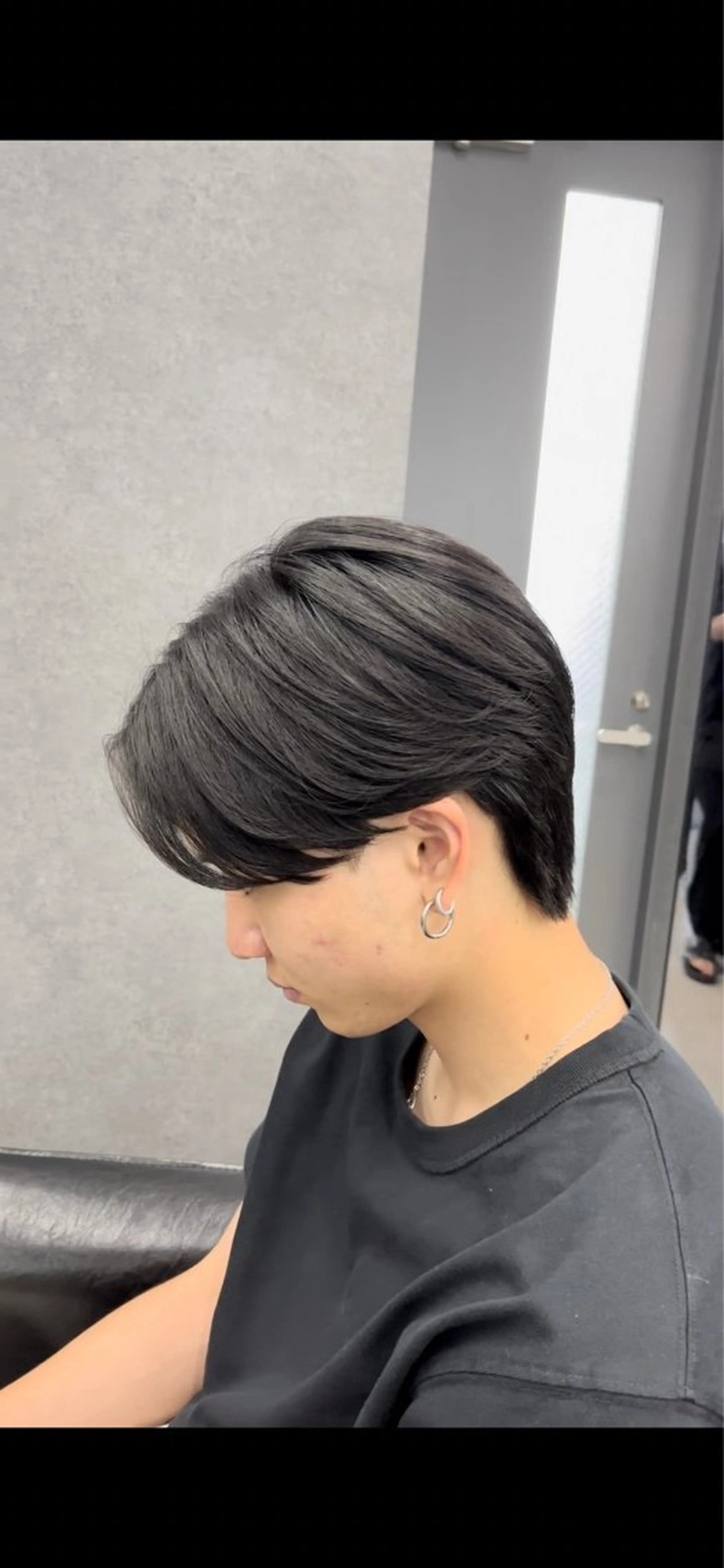 ミディアム メンズ 伸ばしかけ 縮毛矯正 長谷川 稔洋のヘアスタイル