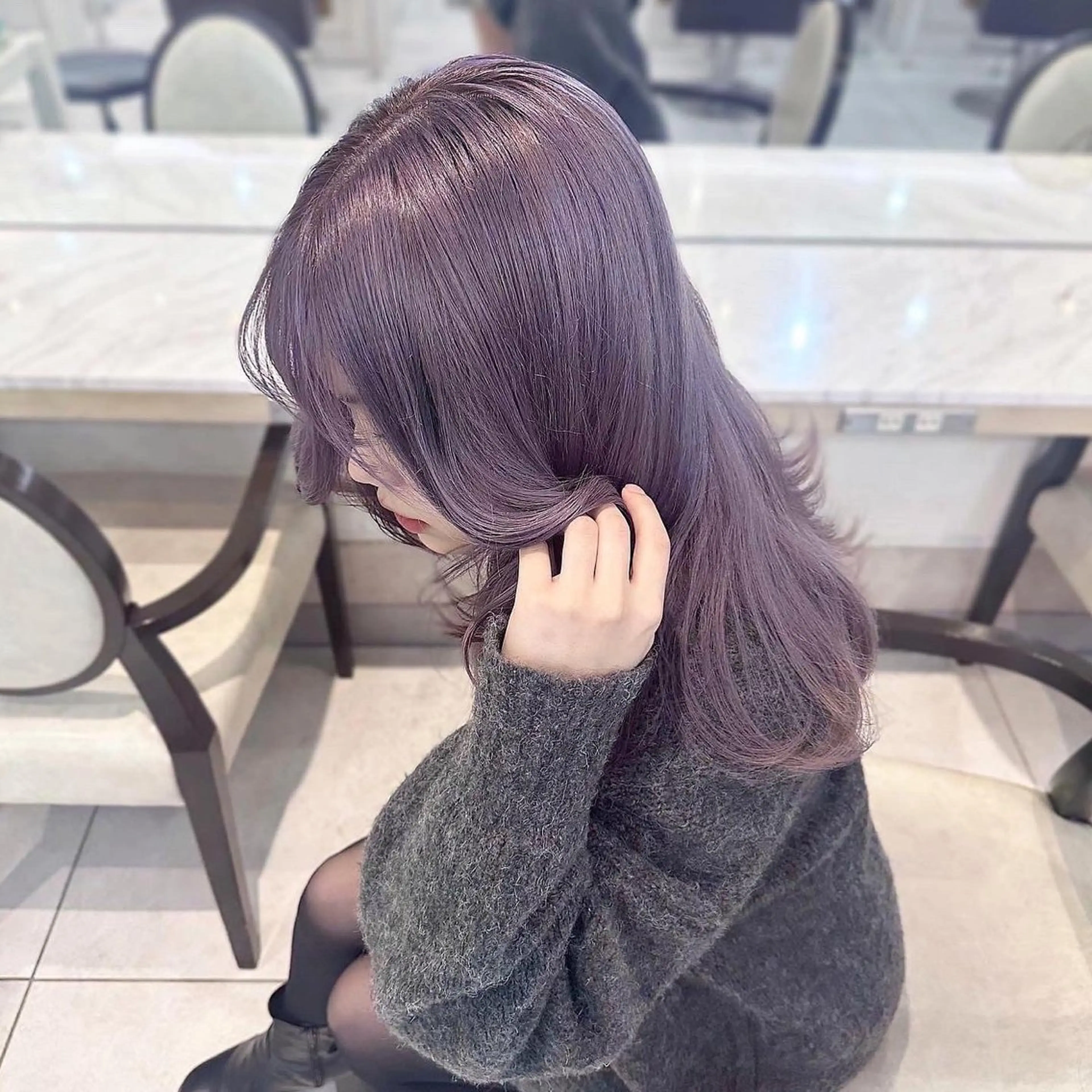 セミロング euphoria銀座グランデ所属・honoca 🤍のヘアスタイル