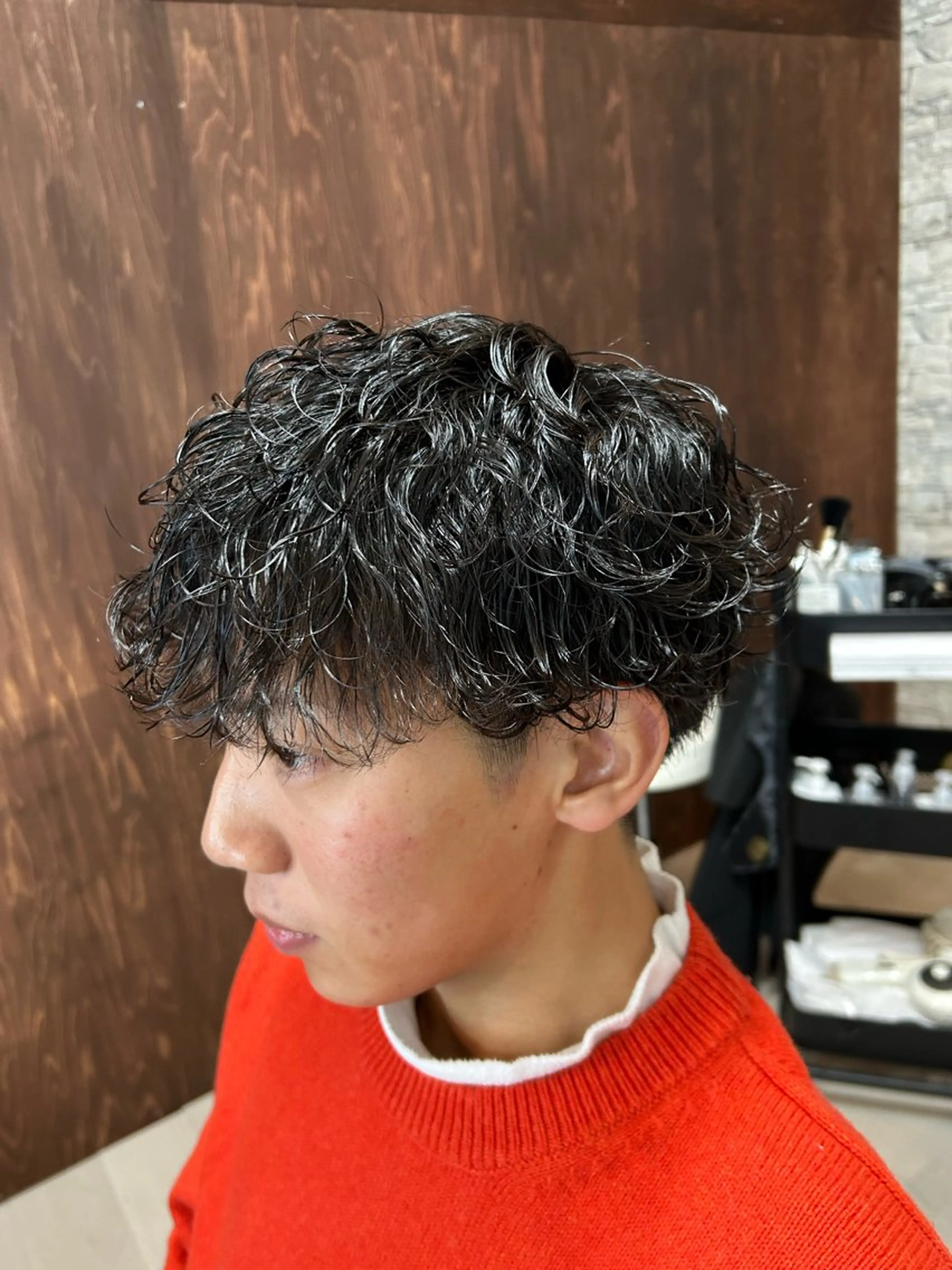 カット＋ハードパーマ＋シェービング（眉カット付き）の写真