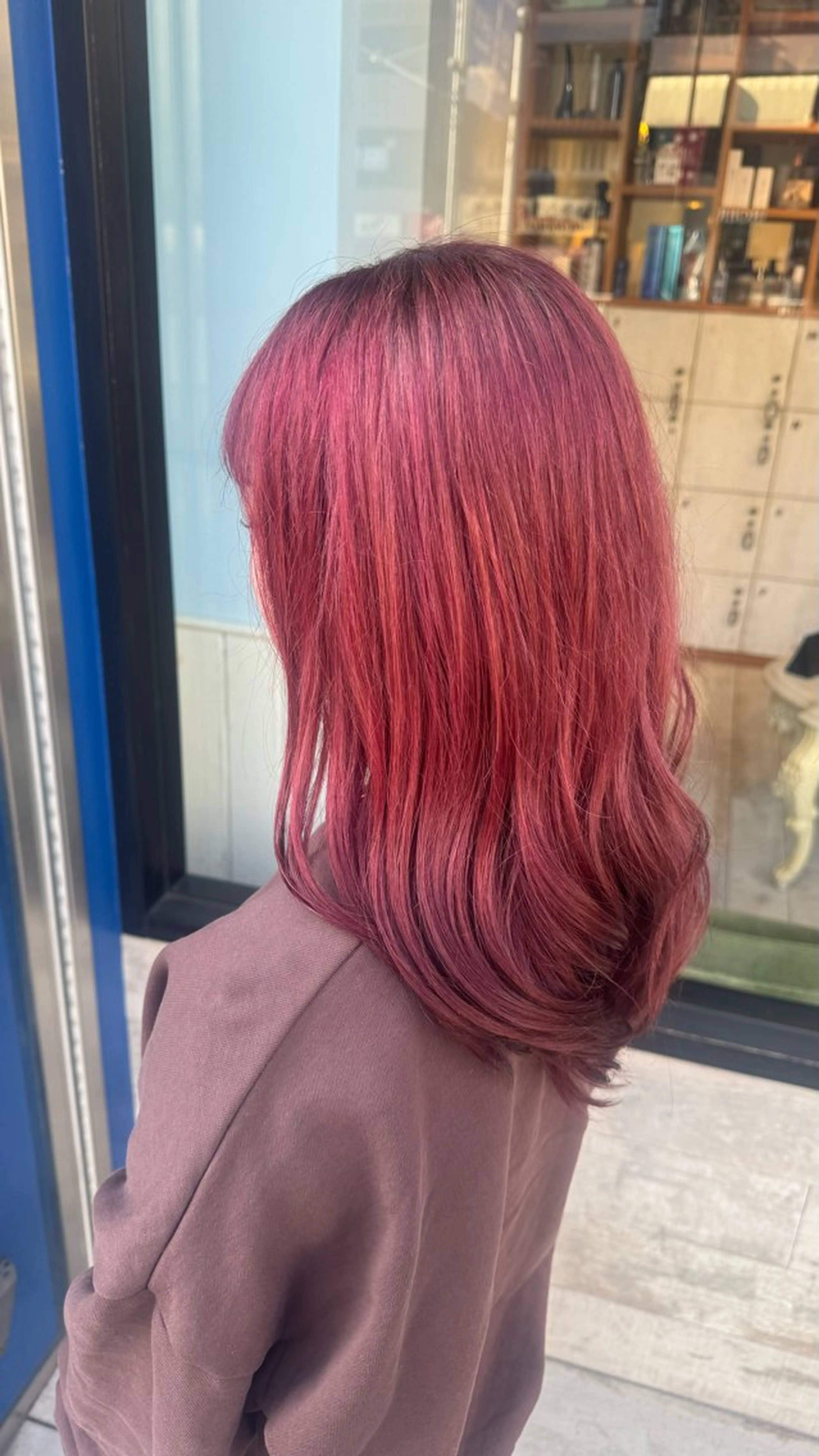 ロング カラー ブリーチ ピンクカラー レッドカラー ヘアカラー canaan 銀座店所属・👾銀座canaan 👾ユースケのヘアスタイル