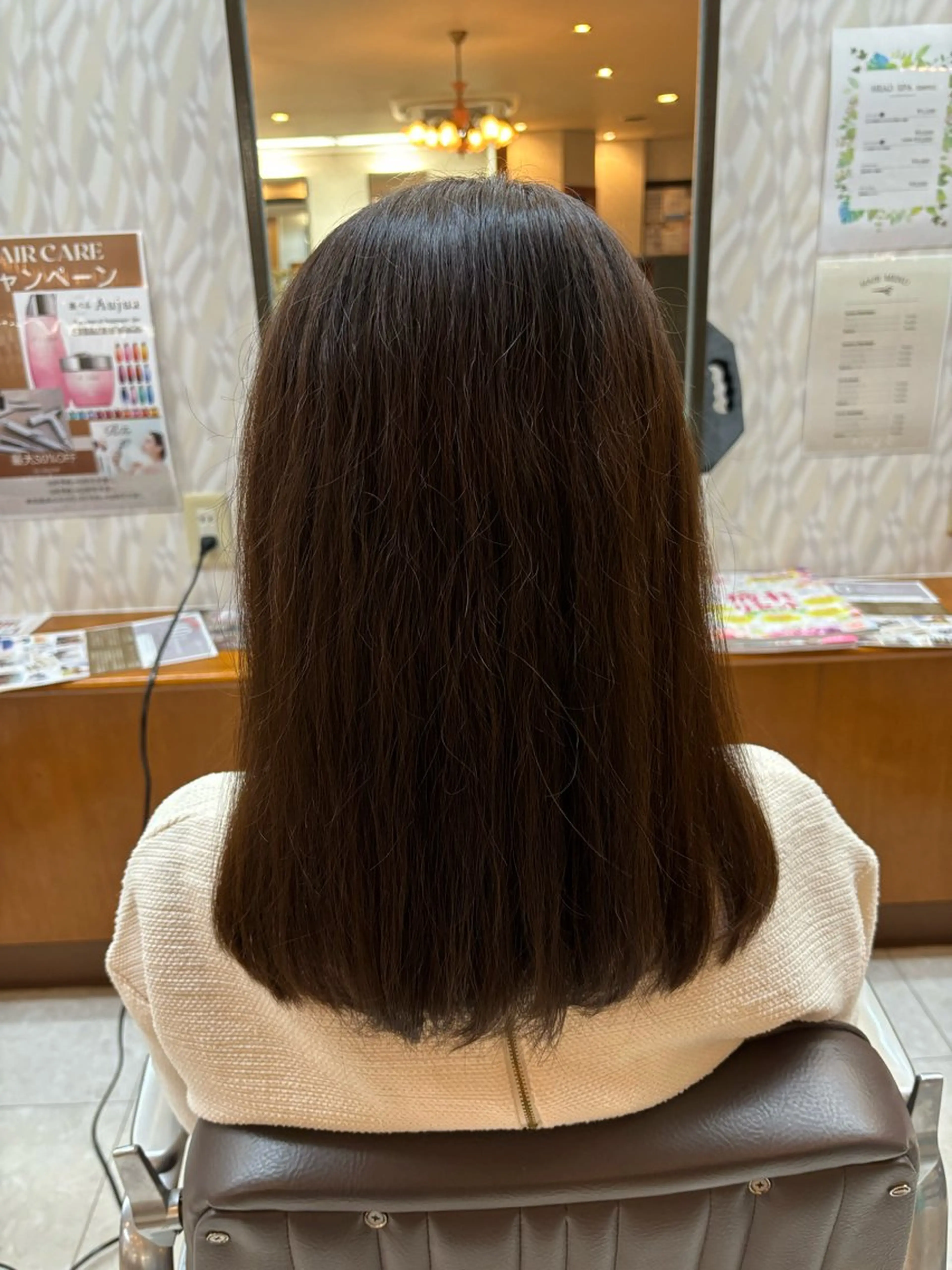 ミディアム カラー カット パーマ 亀山 来未のヘアスタイル