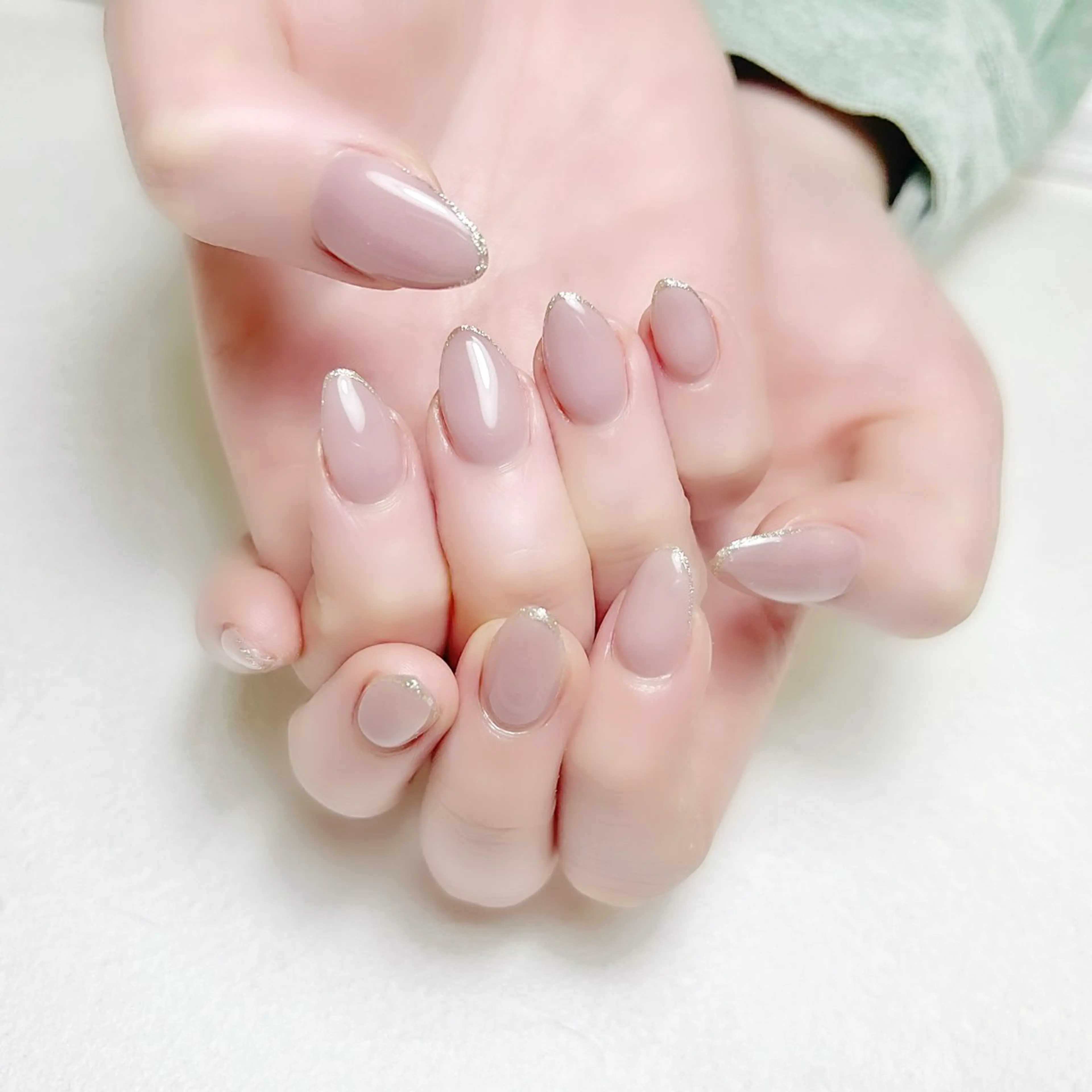 ネイル ラメ(グリッター) オフィスネイル ワンカラーネイル rouse nail RISATOのネイルデザイン