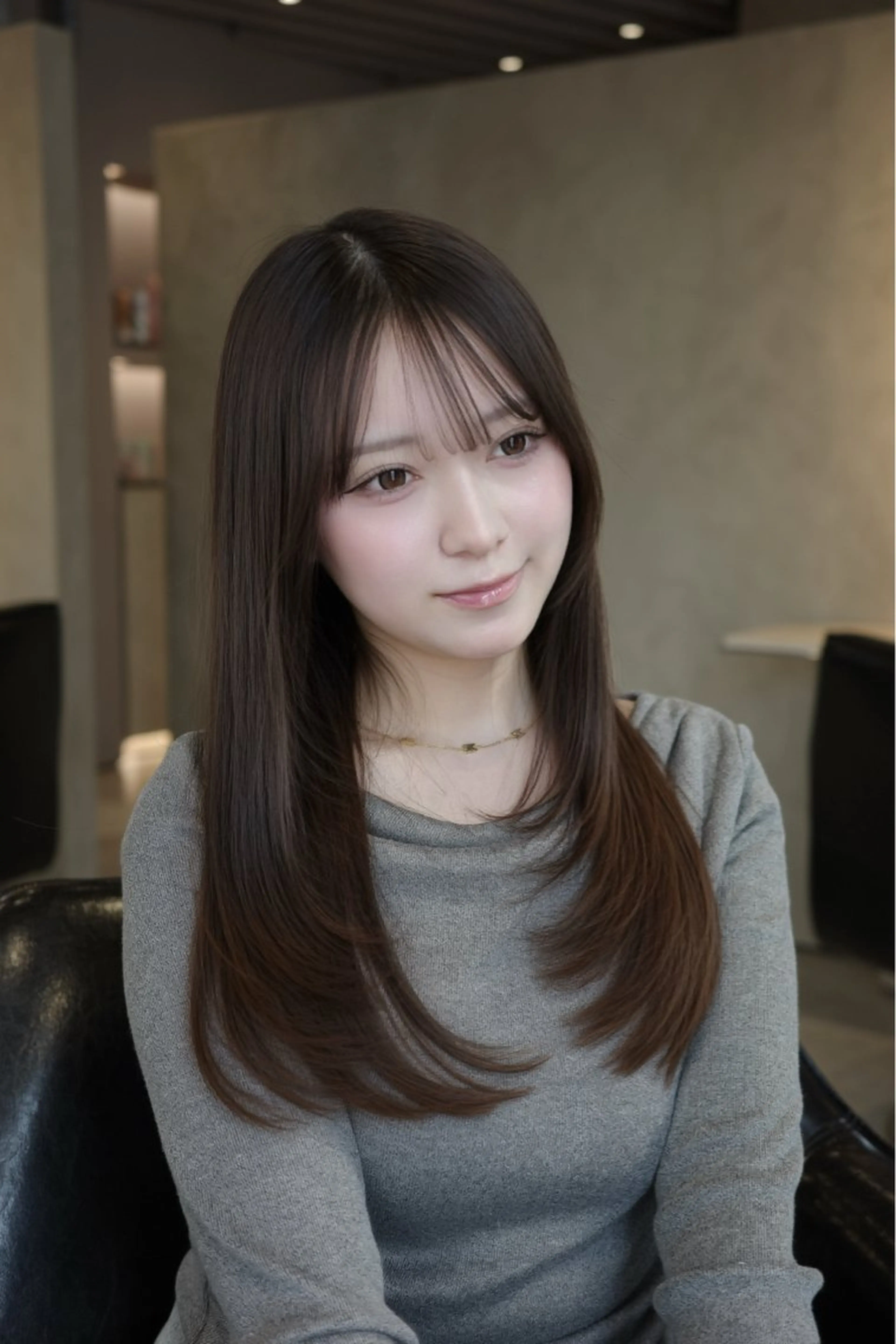 セミロング トリートメント ヘアカラー トリートメント L'EANE THE TOKYO所属・美顔形成カット｜青山 髪質改善｜三浦秀太郎のヘアスタイル