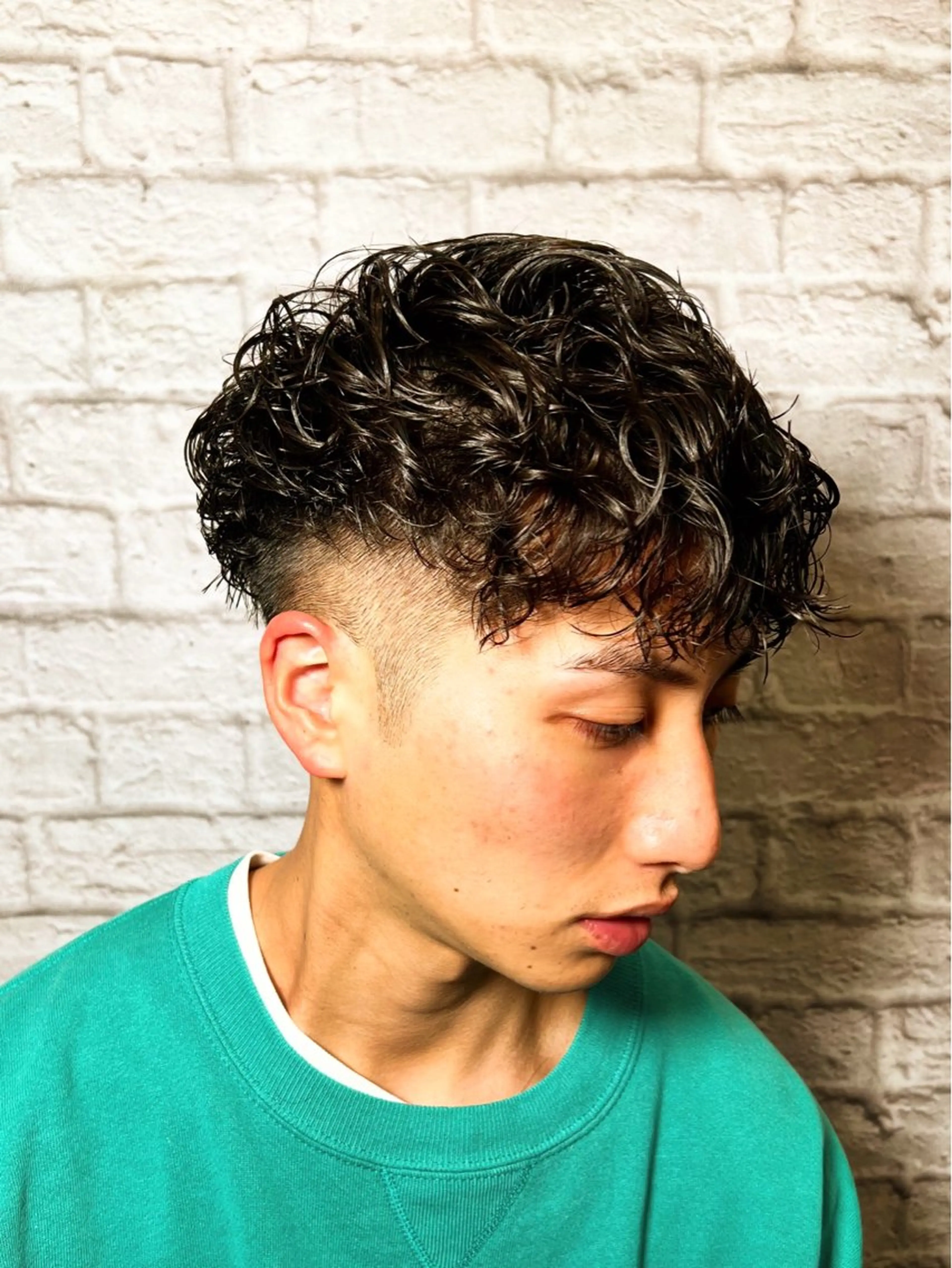 ショート パーマ ヘアアレンジ メンズ キッズ カット パーマ メンズカット/パーマ 山崎航平💈のヘアスタイル