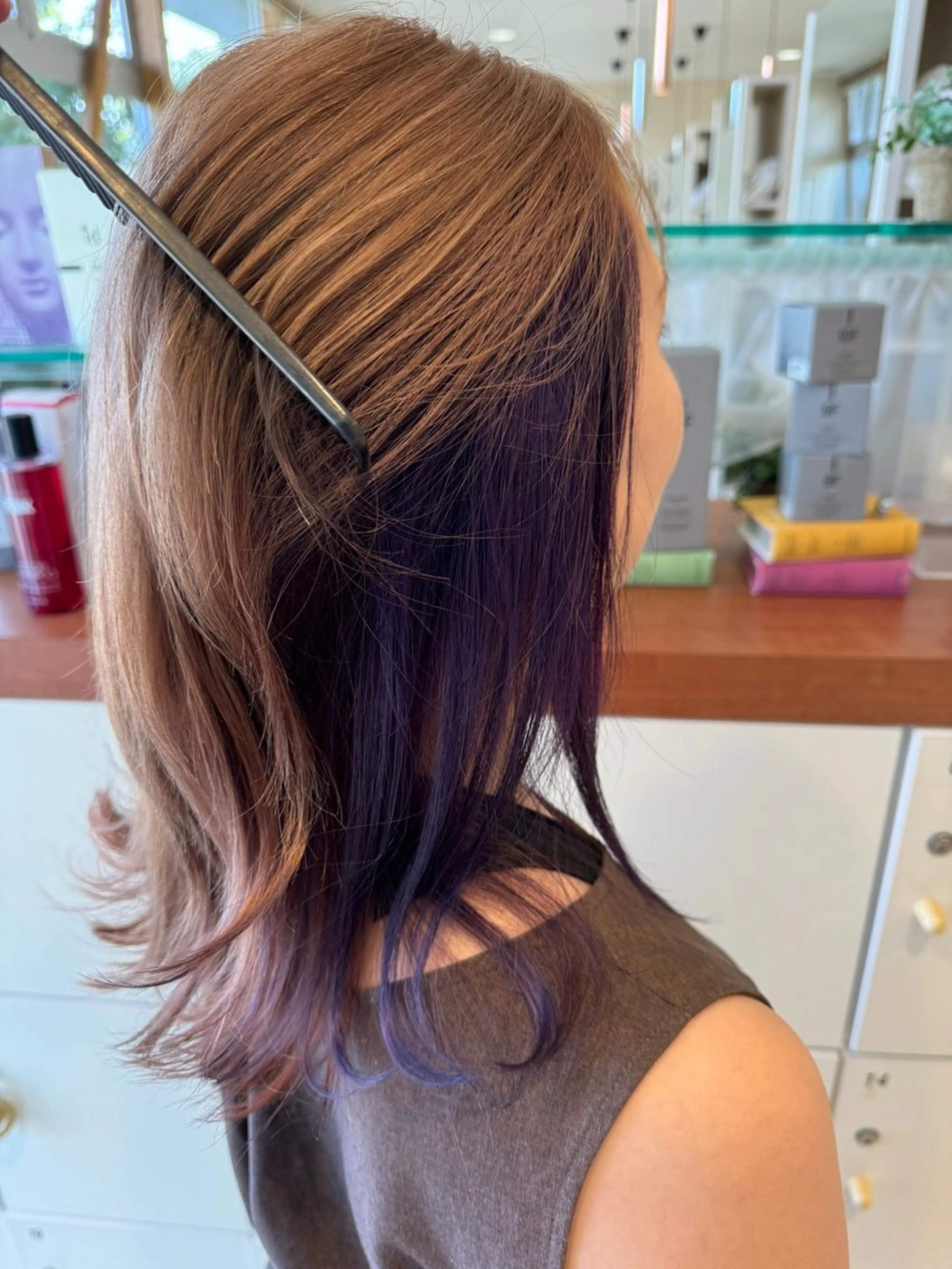 ミディアム カット ヘアカラー トリートメント 日置 大智のヘアスタイル