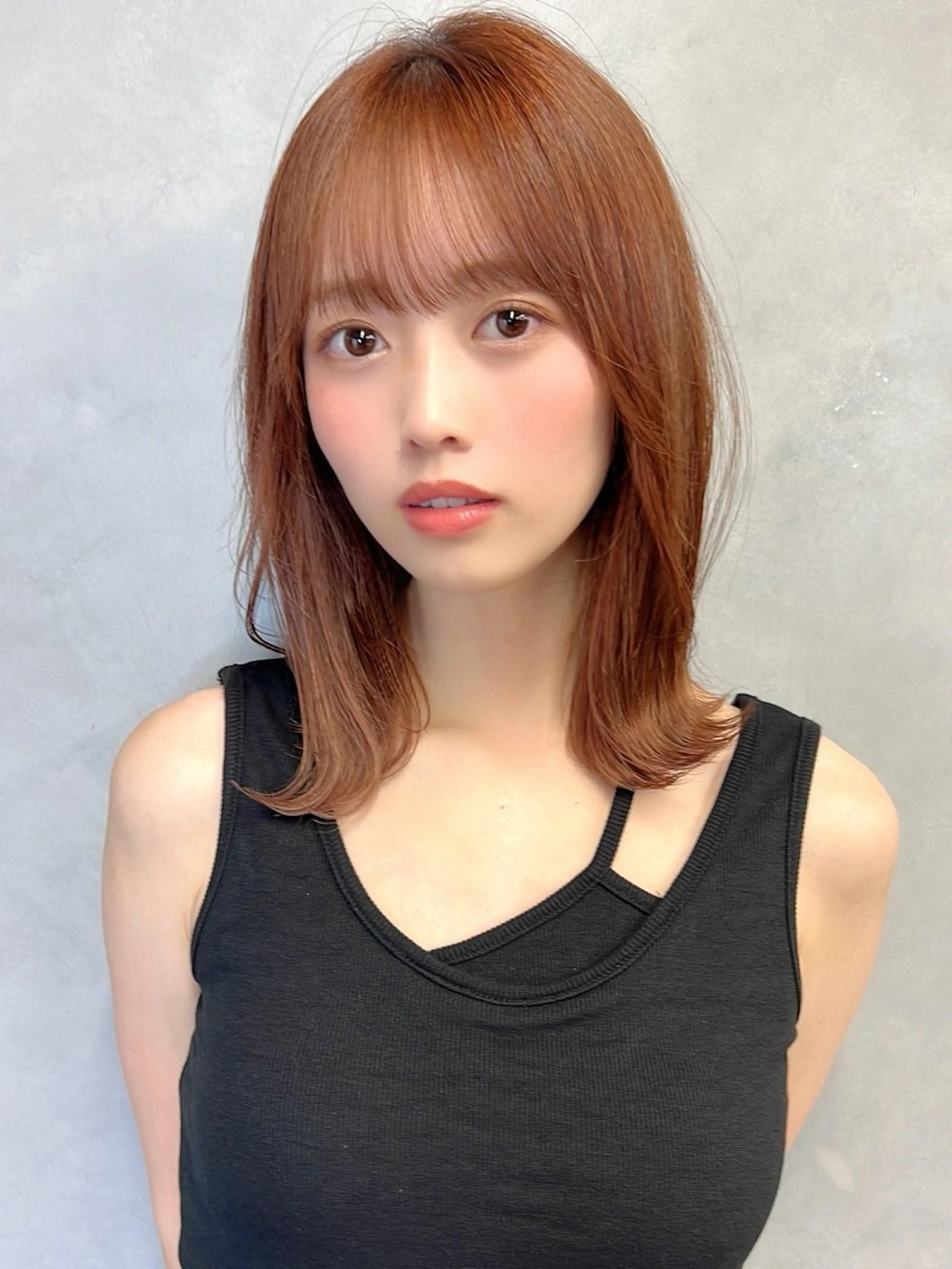 ミディアム カラー ボブ ボブ/レイヤー /植原健太のヘアスタイル