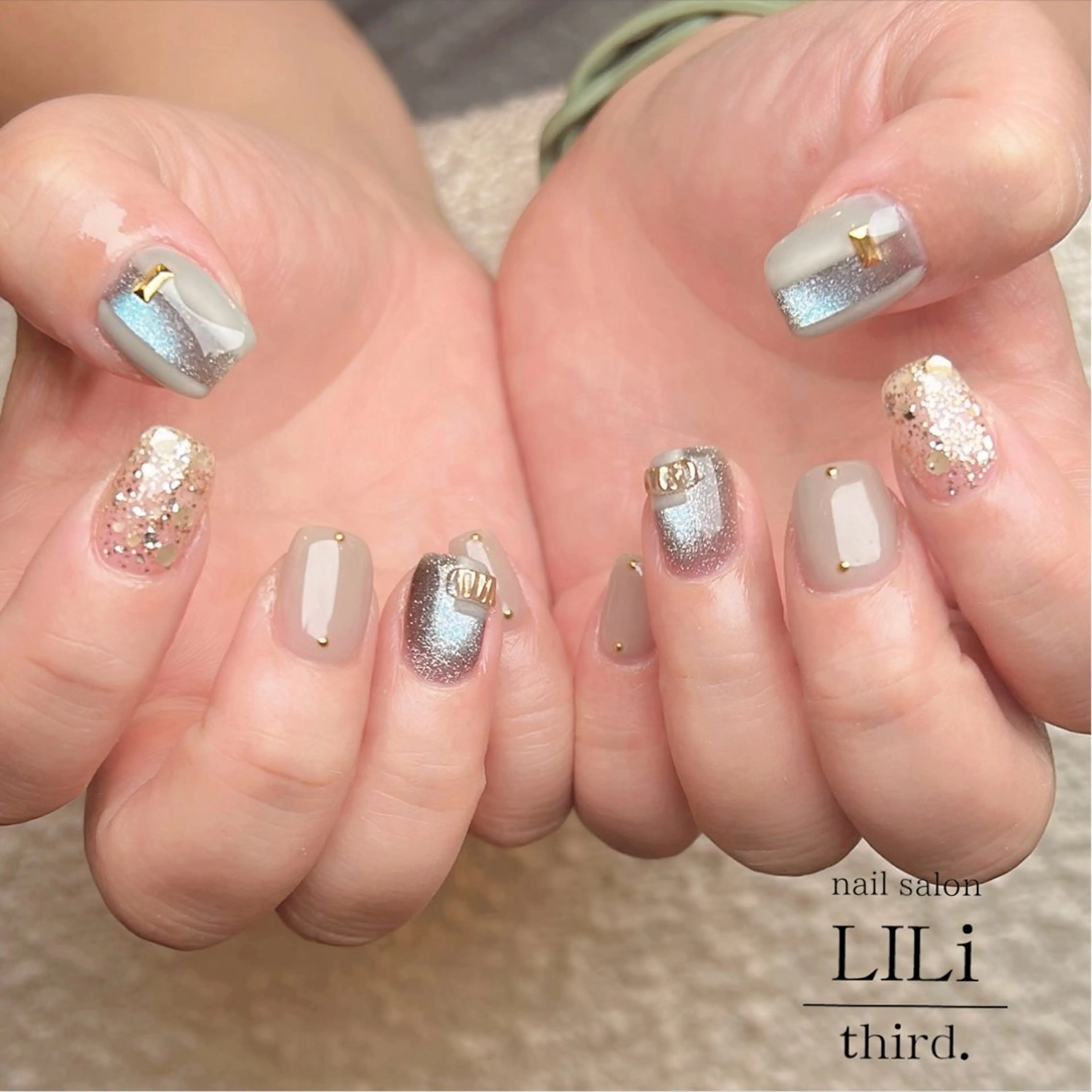 ネイル ゴールド ハンドネイル Saya ᵕ̈*のネイルデザイン