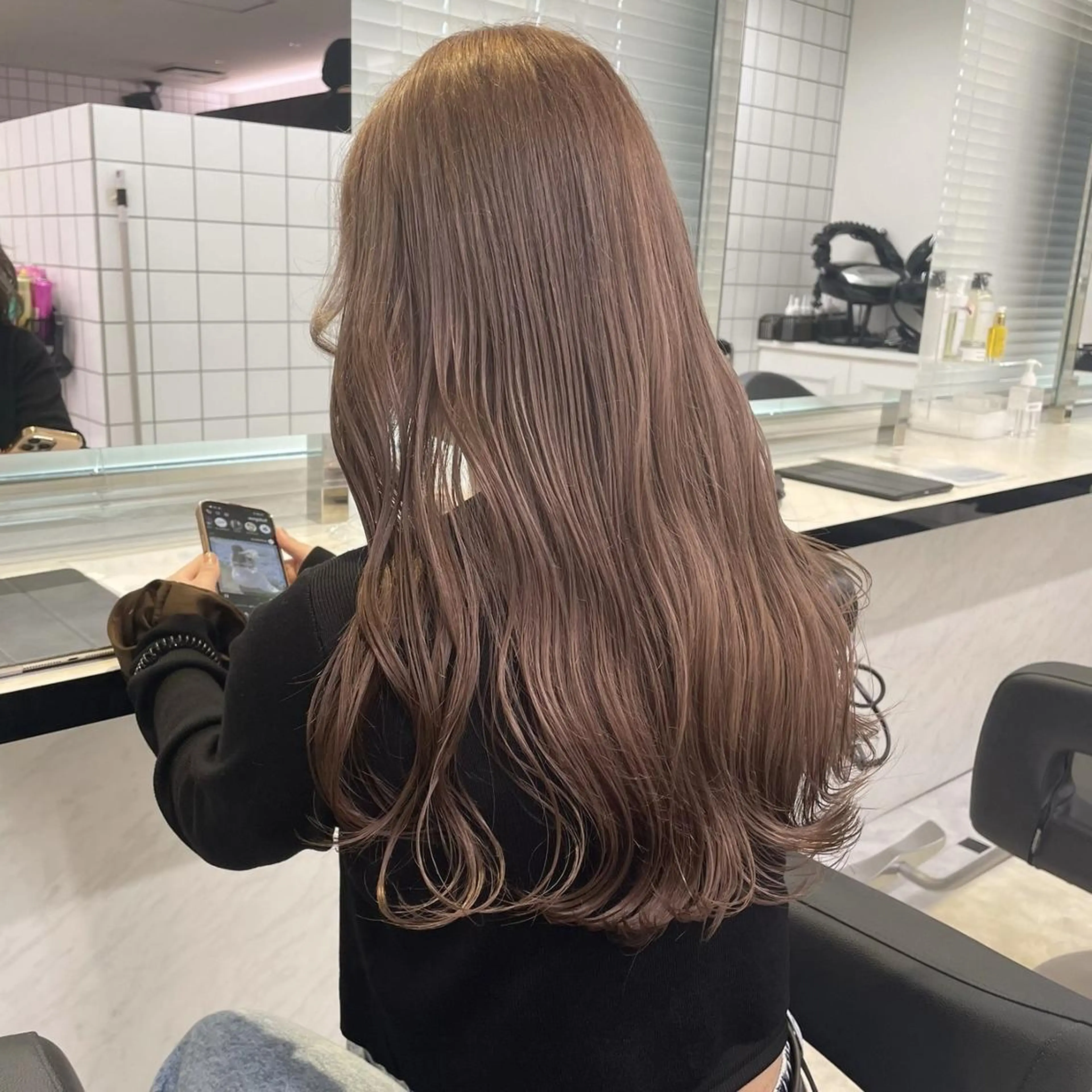 カラー うる艶🤍春のトレン ドヘア🤍上野美容室のヘアスタイル