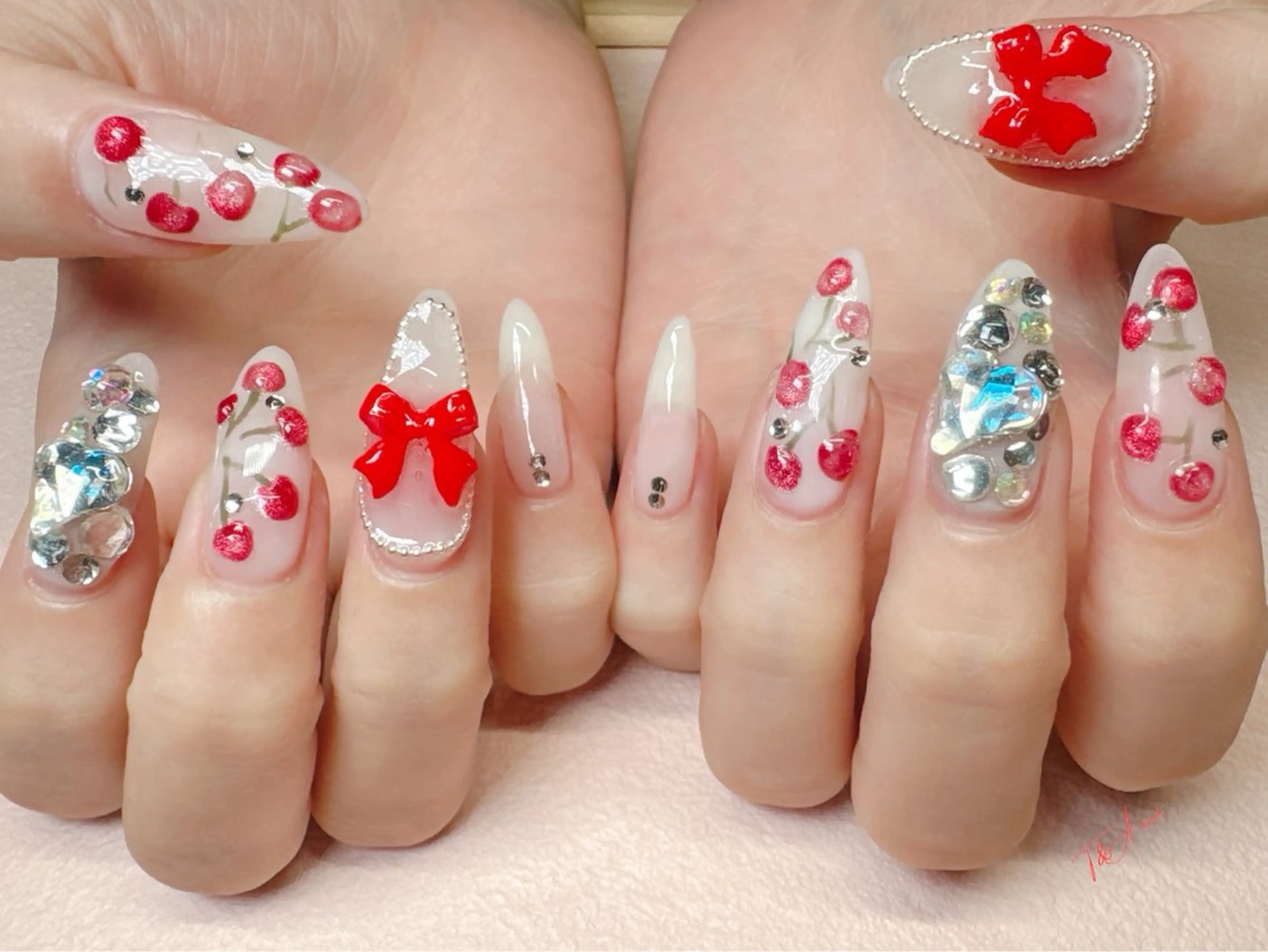 ネイル ジェルネイル ロングネイル スカルプネイル 春ネイル ハンドネイル T&A nailのネイルデザイン