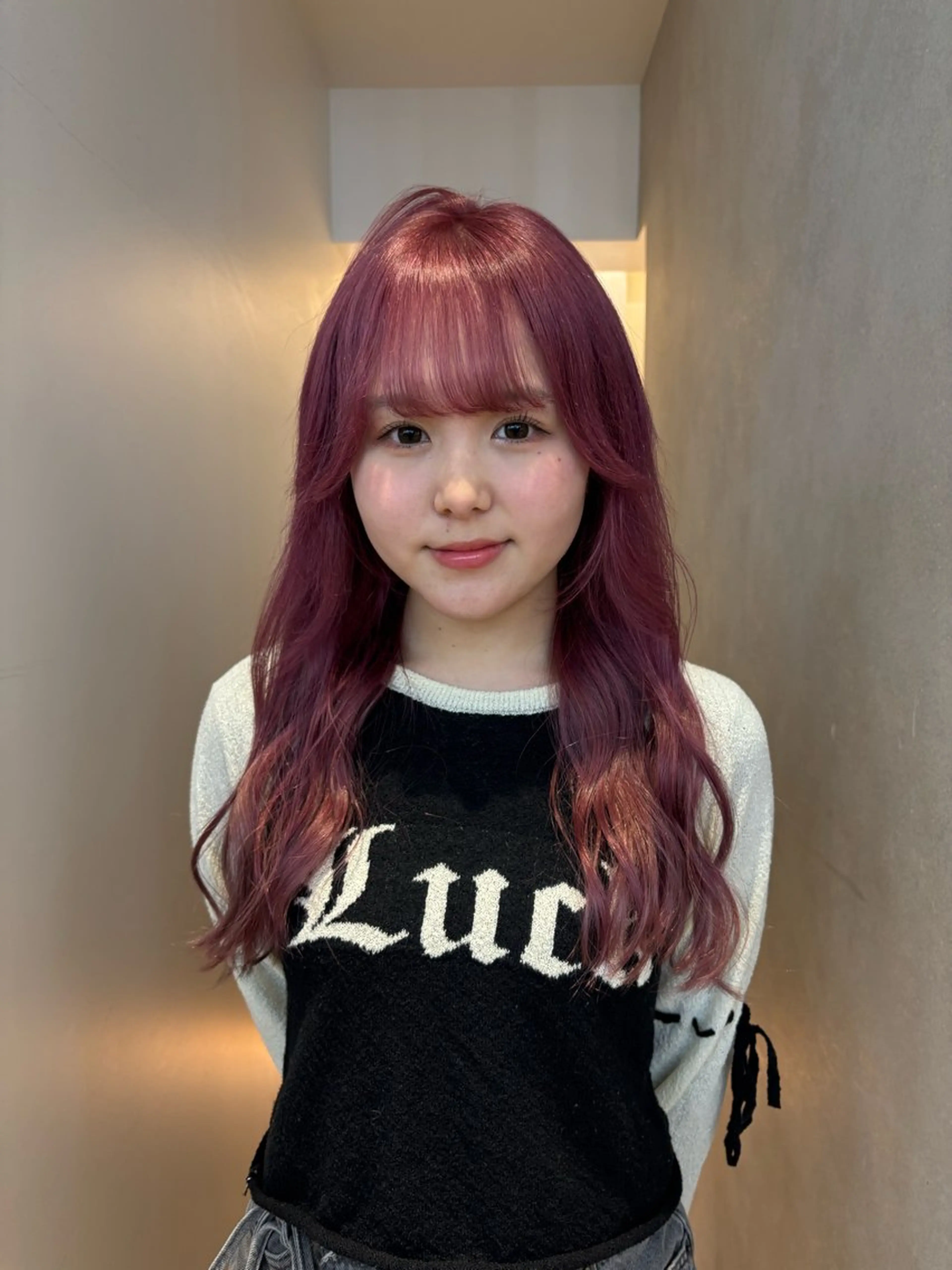 ロング カラー ヘアカラー トリートメント ガーリーネイル hiroka🩰🎀のネイルデザイン