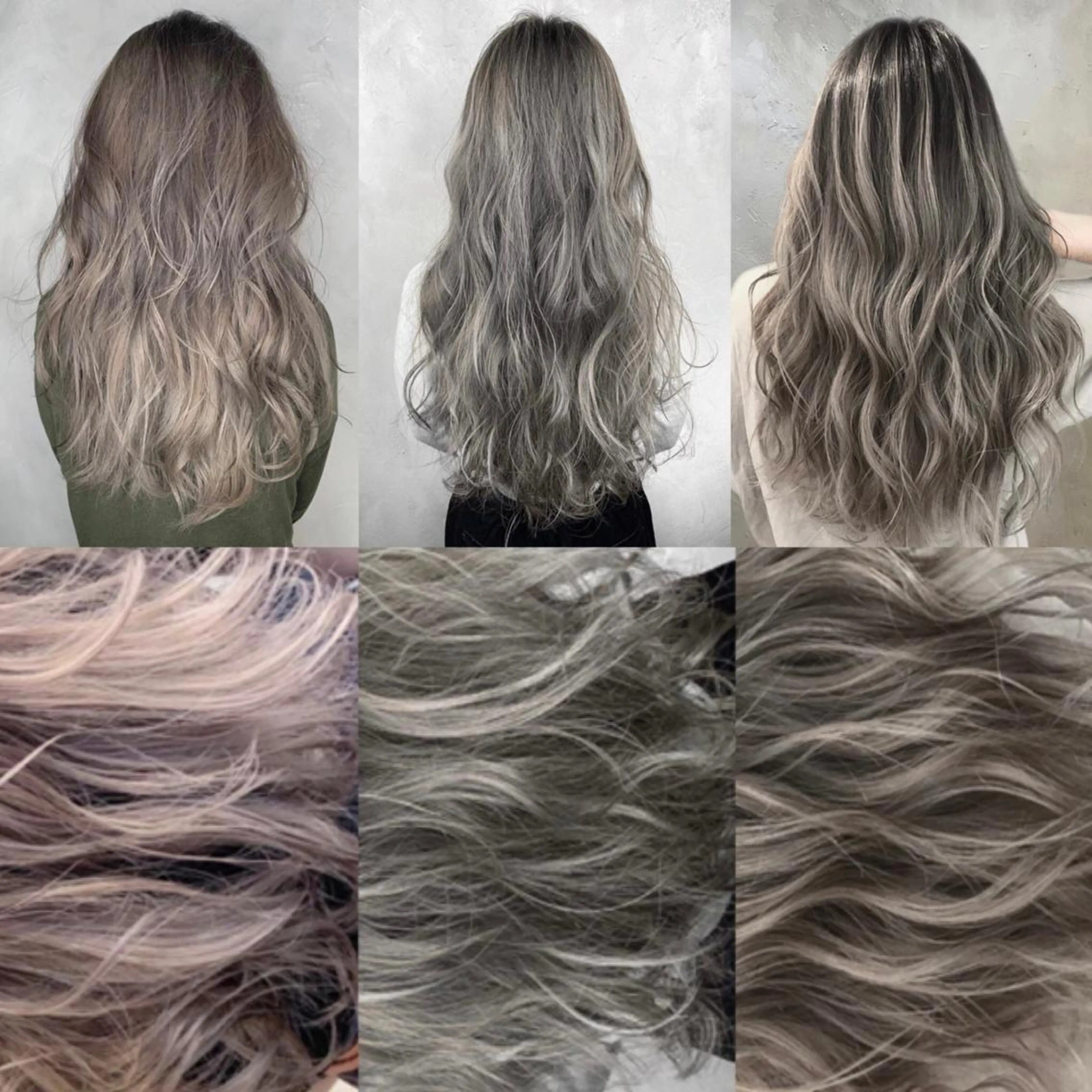 セミロング カラー パーマ ヘアアレンジ バレイヤージュ ベージュカラー ブルーカラー ブルージュ フォギーベージュ newi saLyu ネウィ　サリューのヘアスタイル