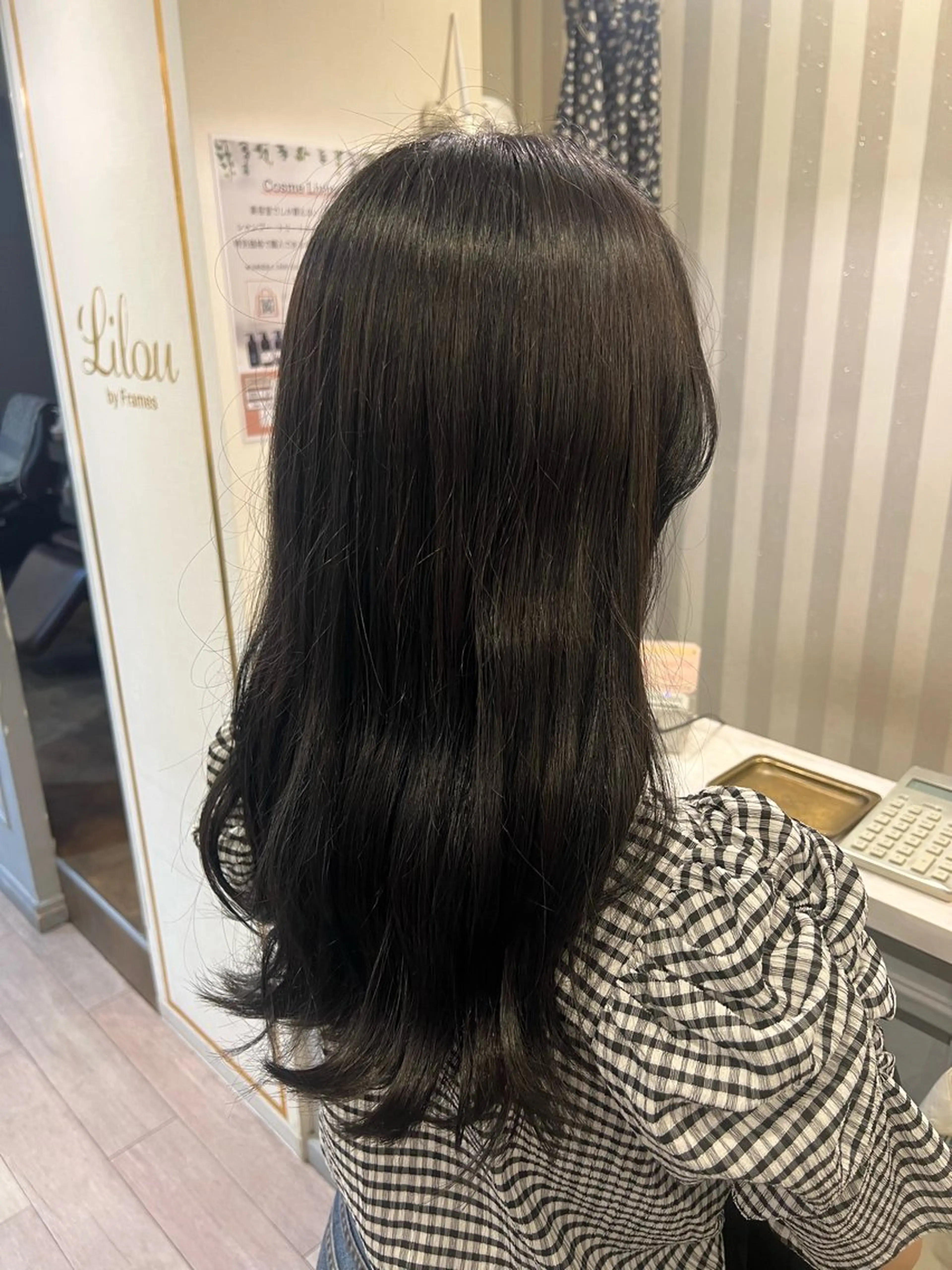 ロング カラー 黒髪 ブルーカラー ブルーブラック 🥀さとう ゆうな🥀のヘアスタイル