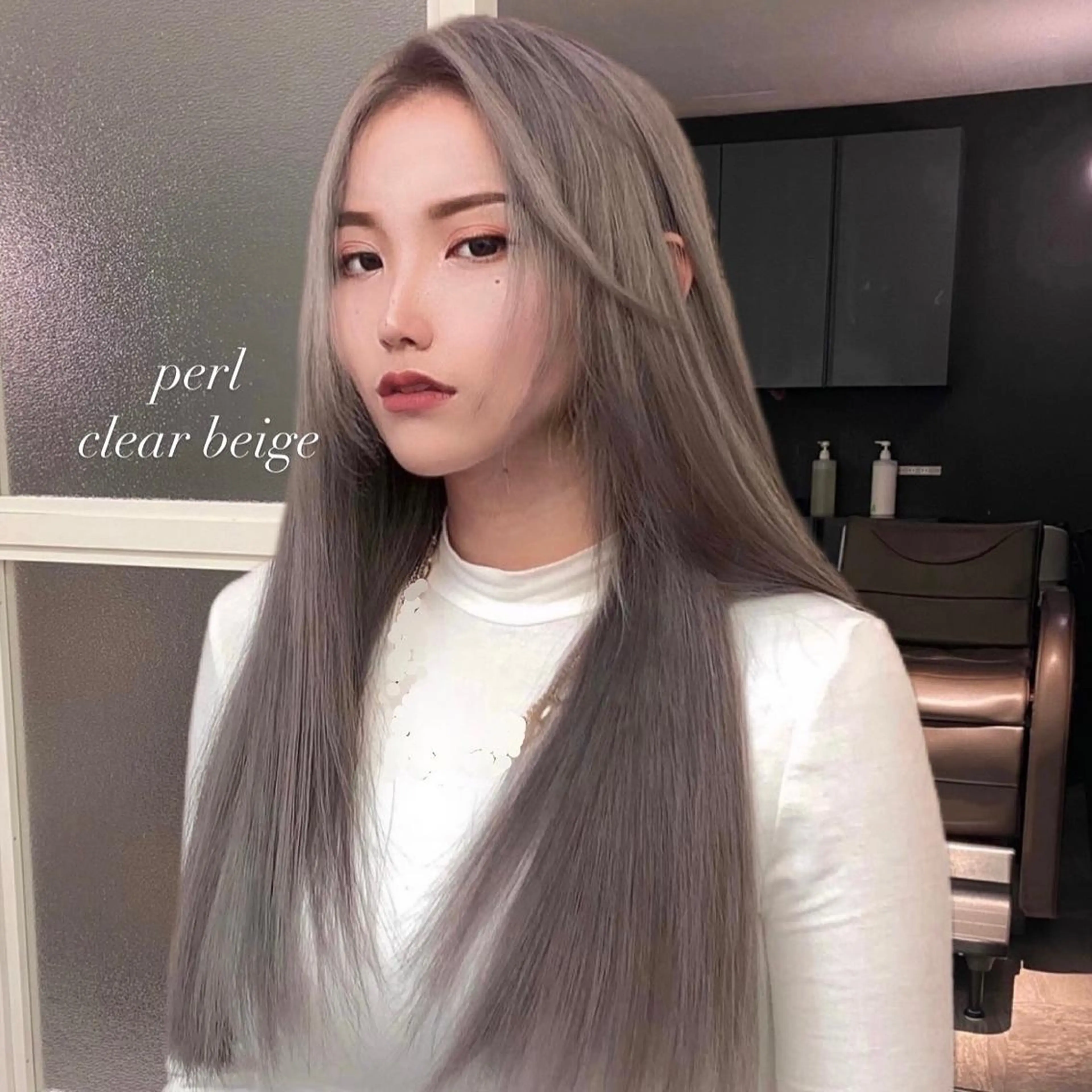 ロング カラー ヘアカラー ヘアセット 柔らかbeige モトキのヘアスタイル