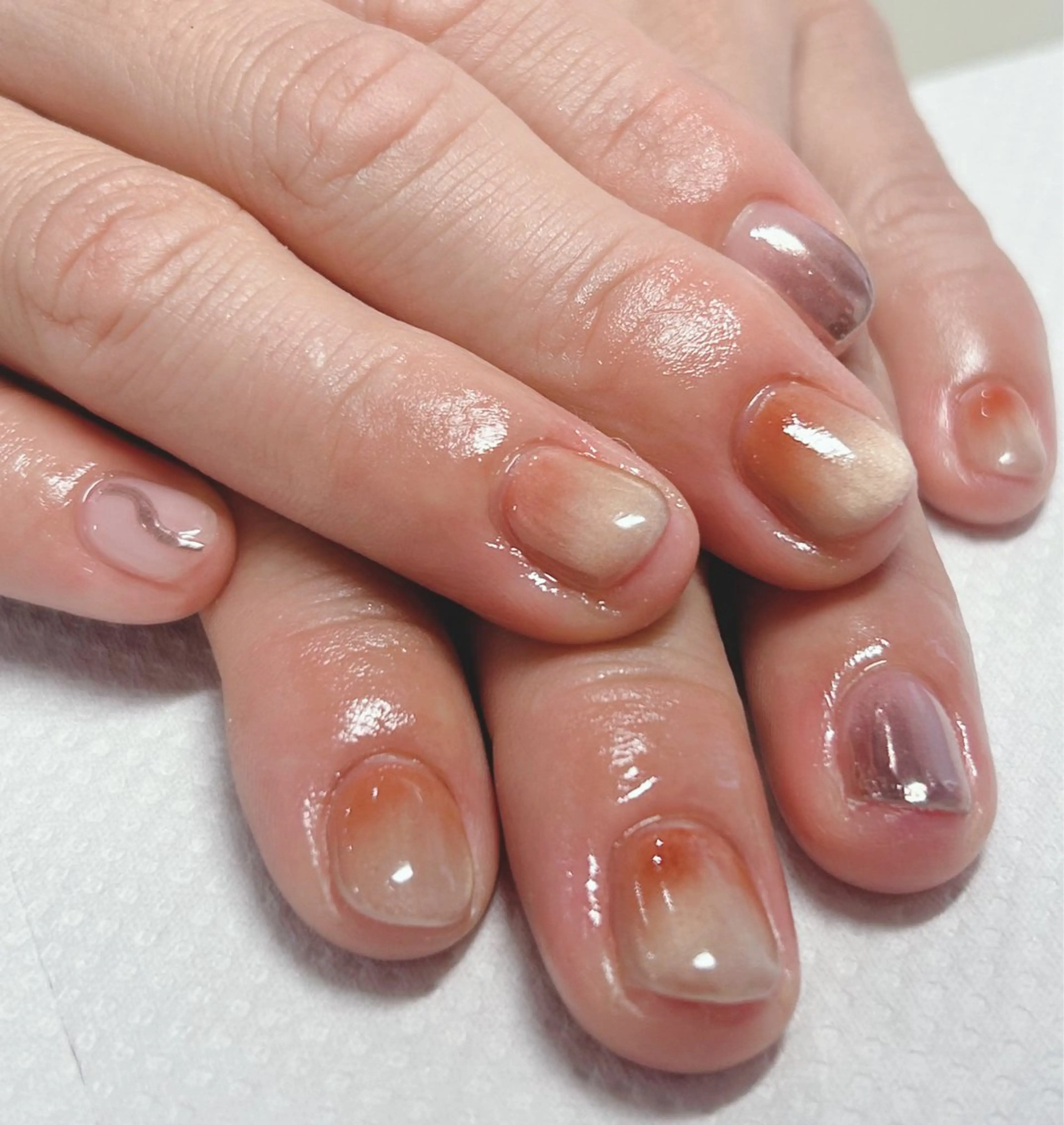 ネイル ニュアンスネイル ハンドネイル 室橋 舞のネイルデザイン