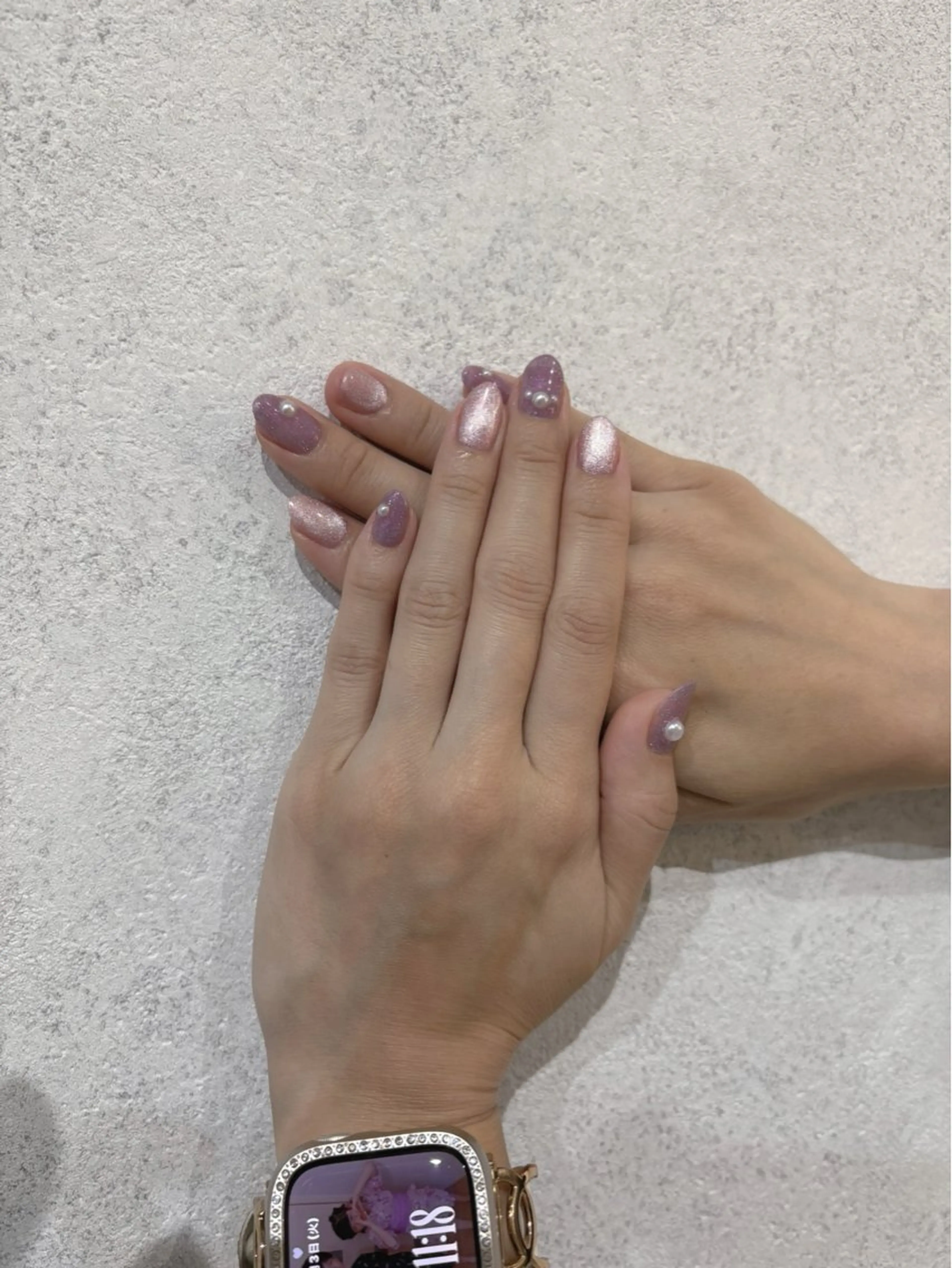 ネイル フラッシュネイル ピンク neo.nail柏 Mutsumiのネイルデザイン