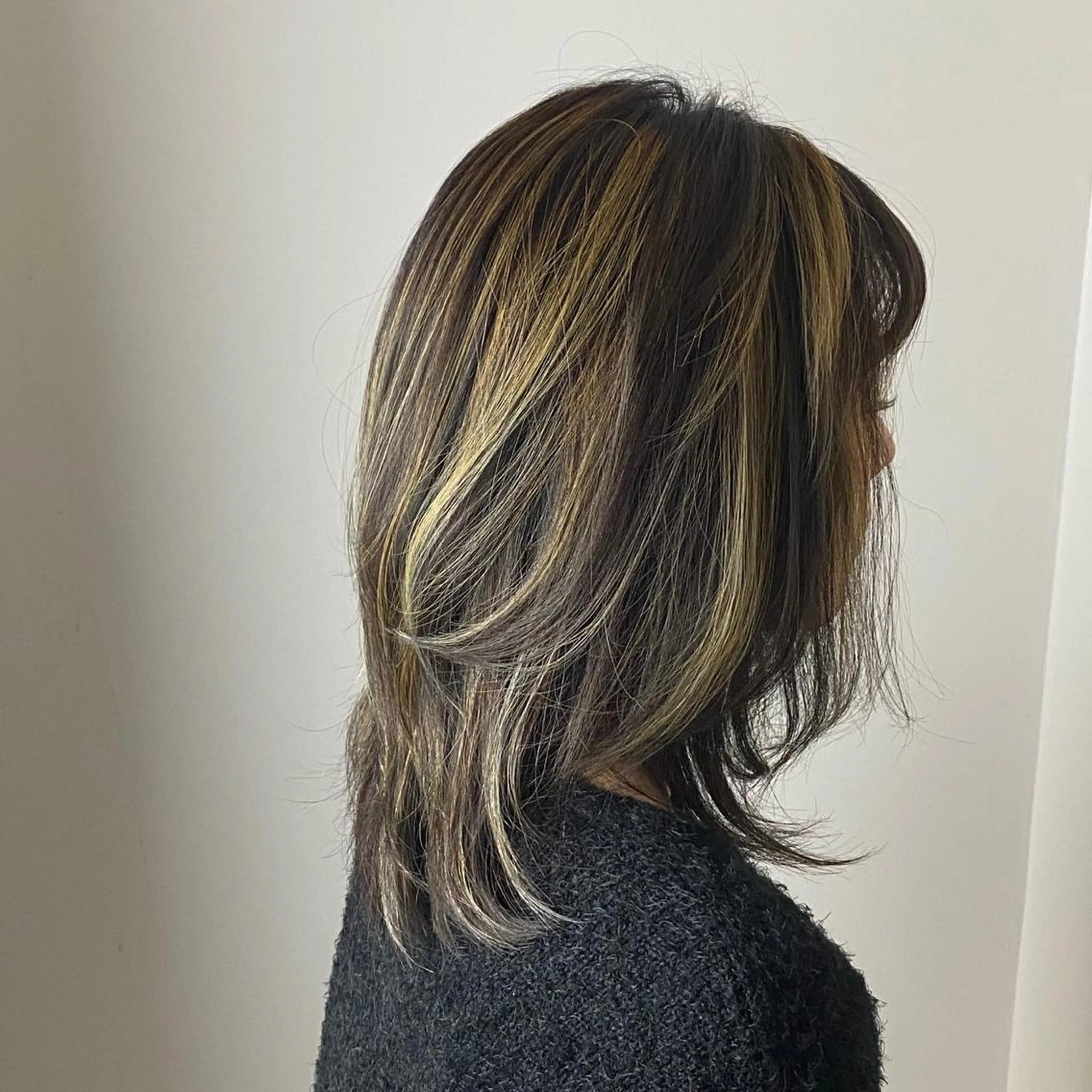 セミロング ハイライト mono.所属・南茨/ヘッドスパ /カット/momoのヘアスタイル