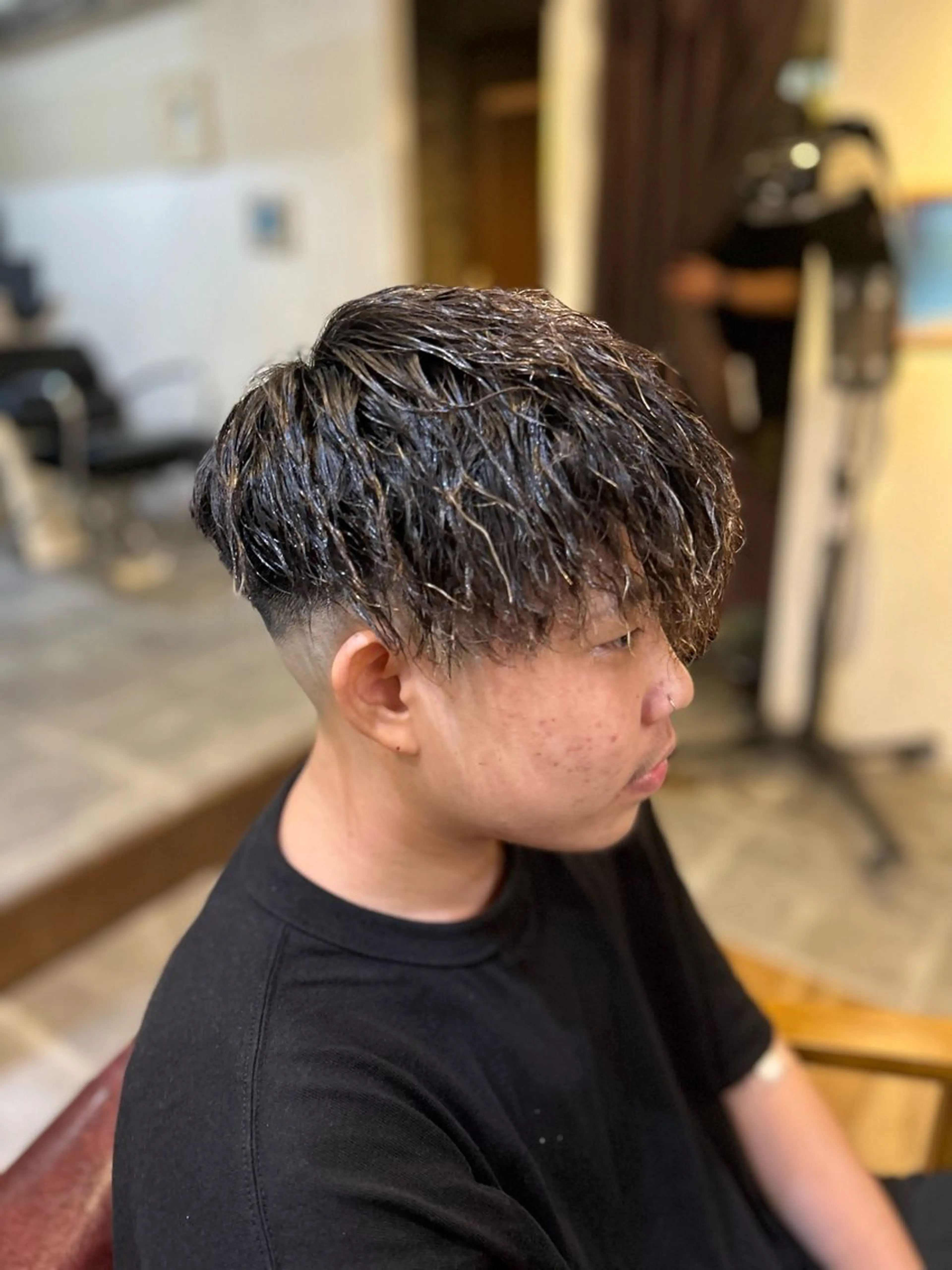ショート パーマ メンズ メンズパーマ メンズツイストパーマ ツイストパーマ カット パーマ CECIL hair なんば店所属・メンズパーマ 艶髪☆店長☆有馬のヘアスタイル