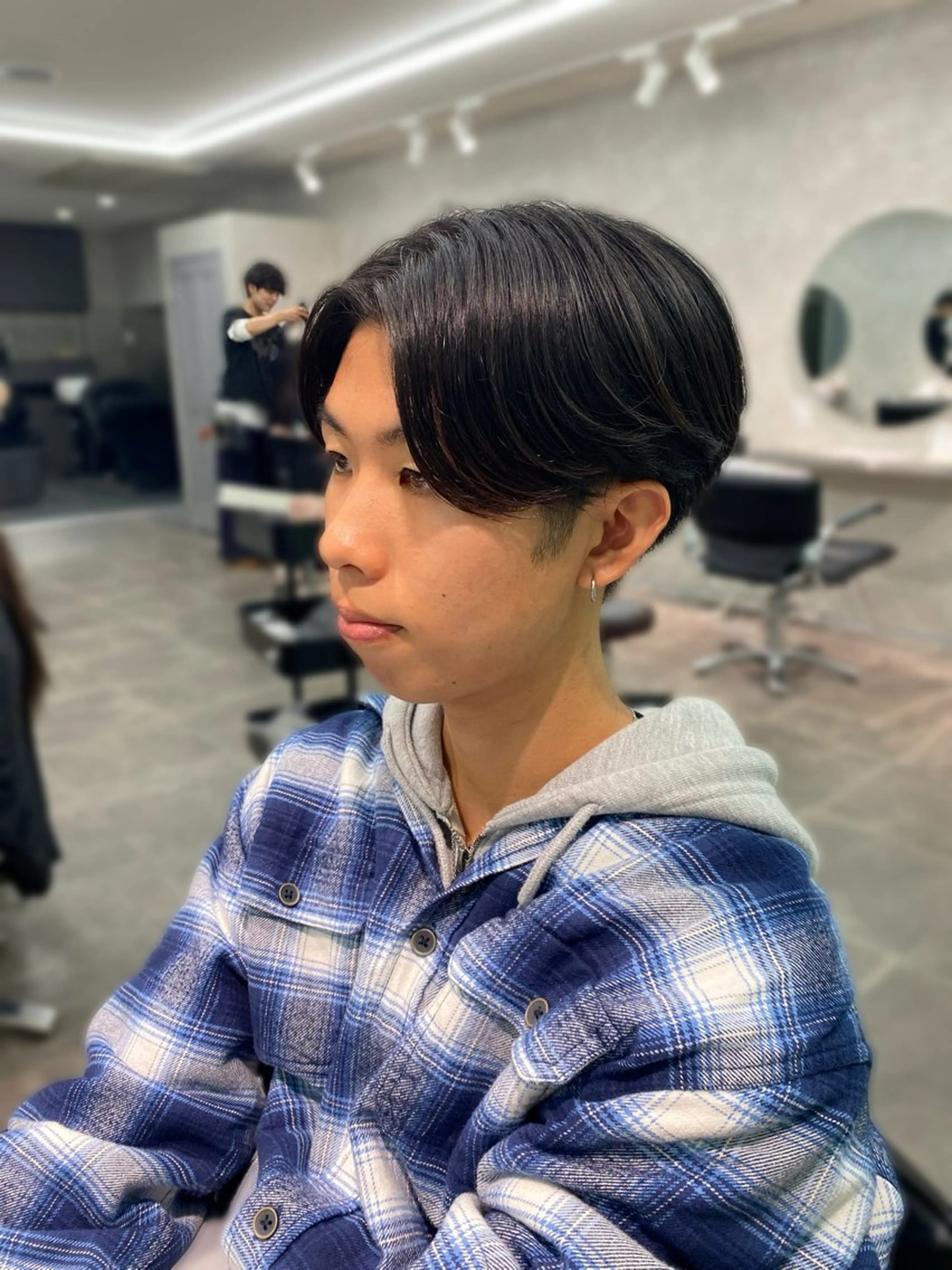 パーマ メンズ 韓国レイヤーカット 🇰🇷✨朝生菜楓のヘアスタイル