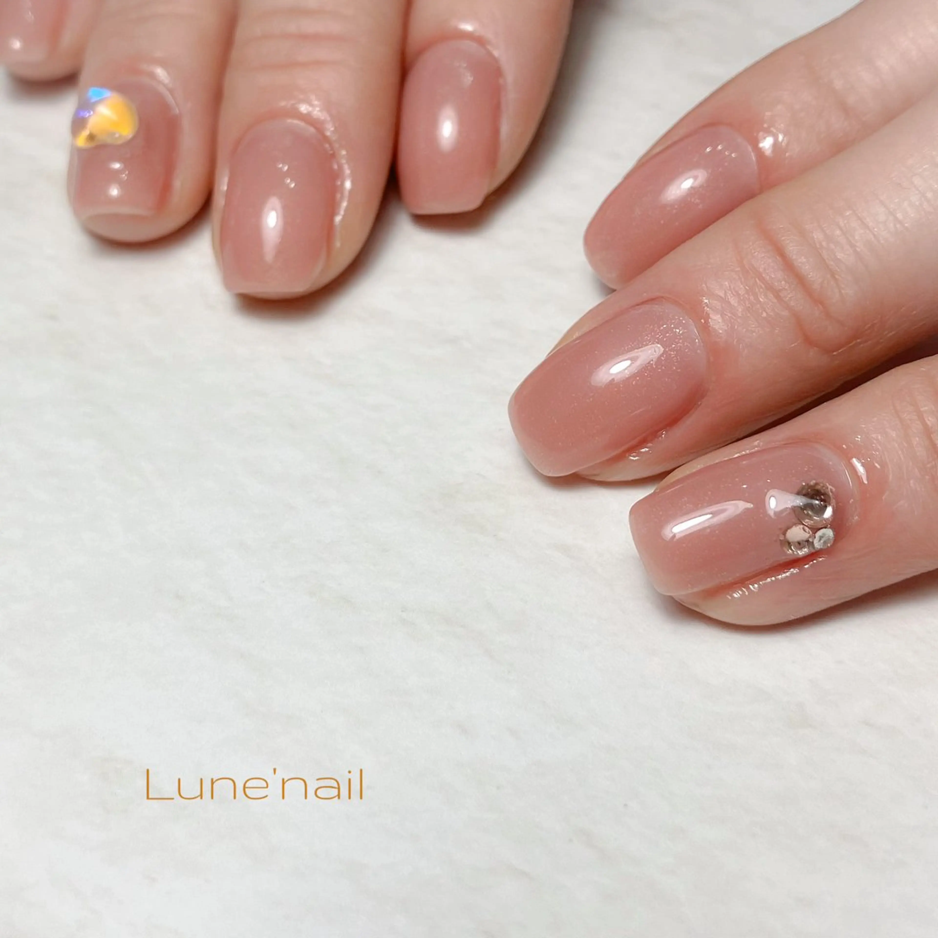 ネイル ジェルネイル ストーンネイル ハンドネイル Private nail salon Lune【リュヌ】所属・nail salon tomoのネイルデザイン