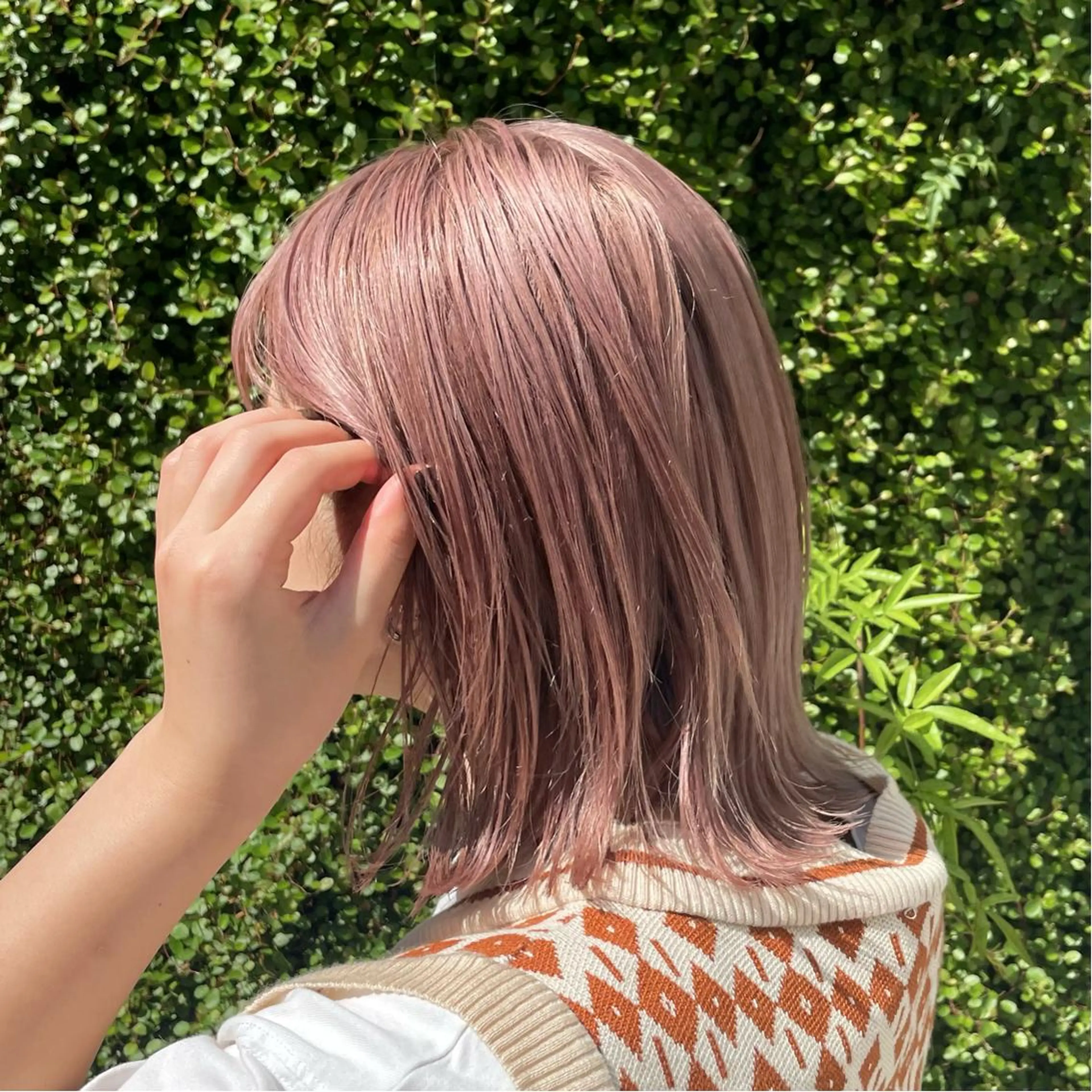 ミディアム カラー ヘアアレンジ ヘアカラー トリートメント 🎀ダブルカラーレイ ヤーyuuri🎀のヘアスタイル