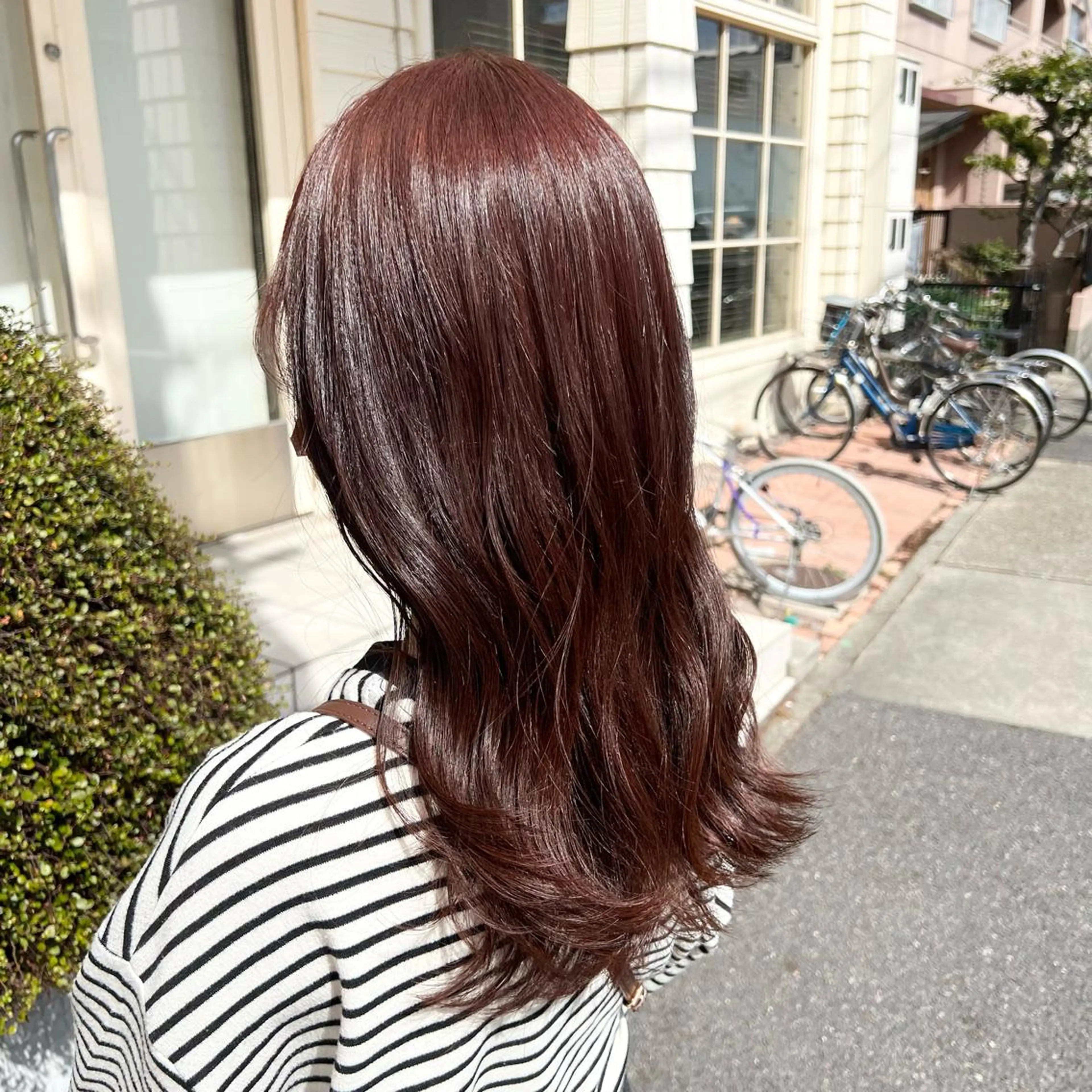 セミロング 中村 未夢のヘアスタイル