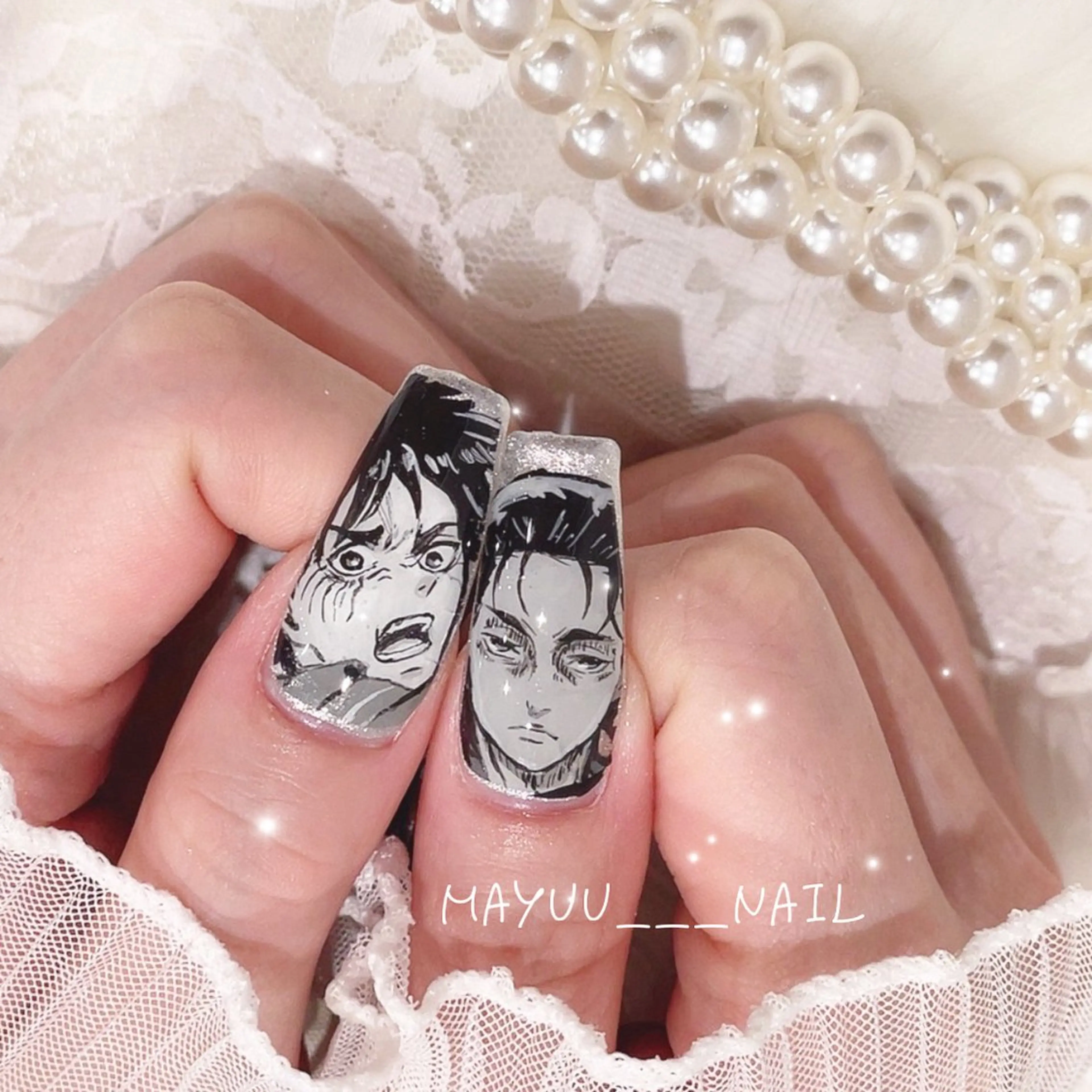 ネイル ハンドネイル 🎀 Mayu 🎀痛ネイルのネイルデザイン