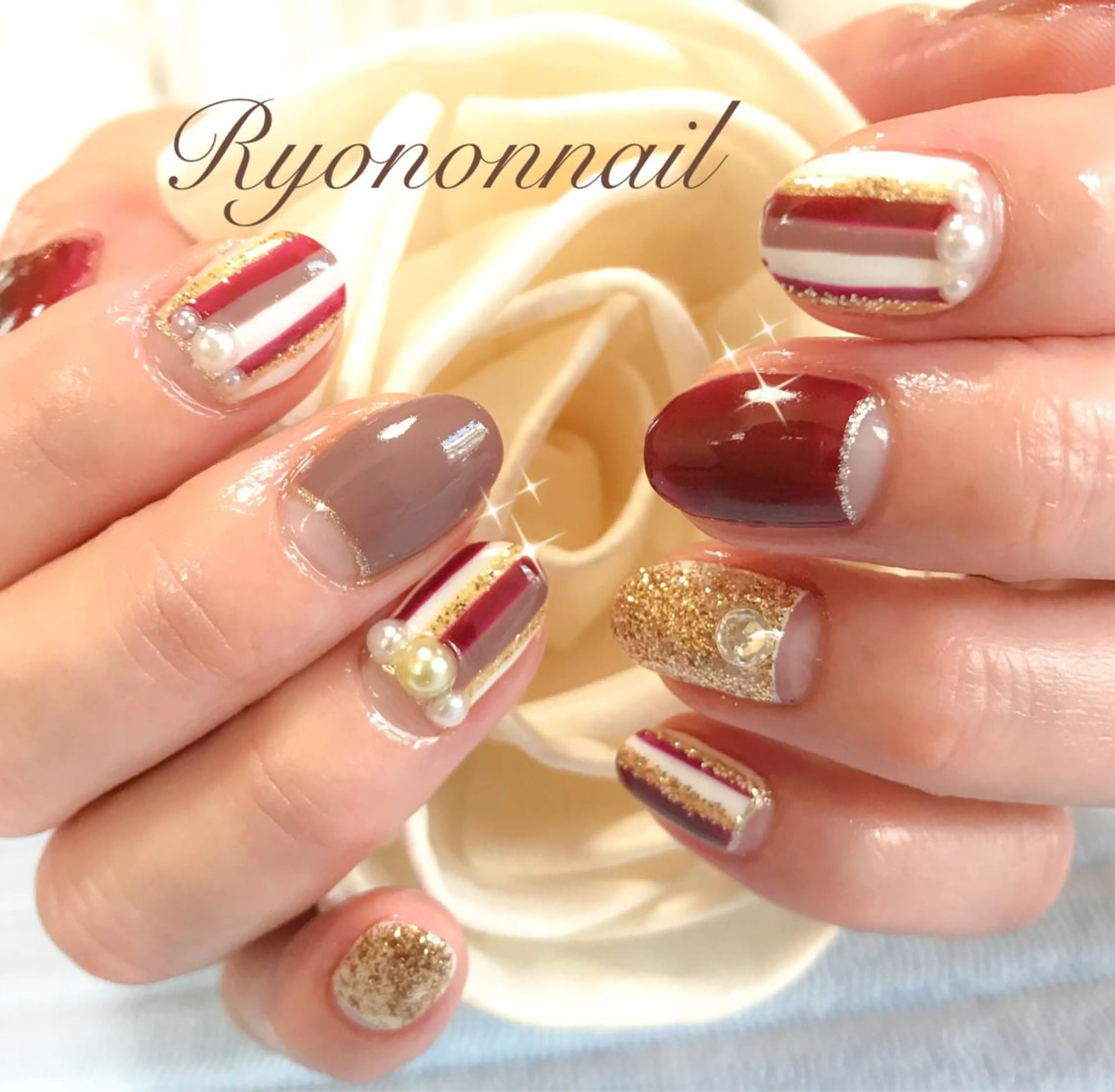 ネイル シンプルネイル Ryononnail(リョノンネイル)所属・Ryononnail 上谷典子のネイルデザイン