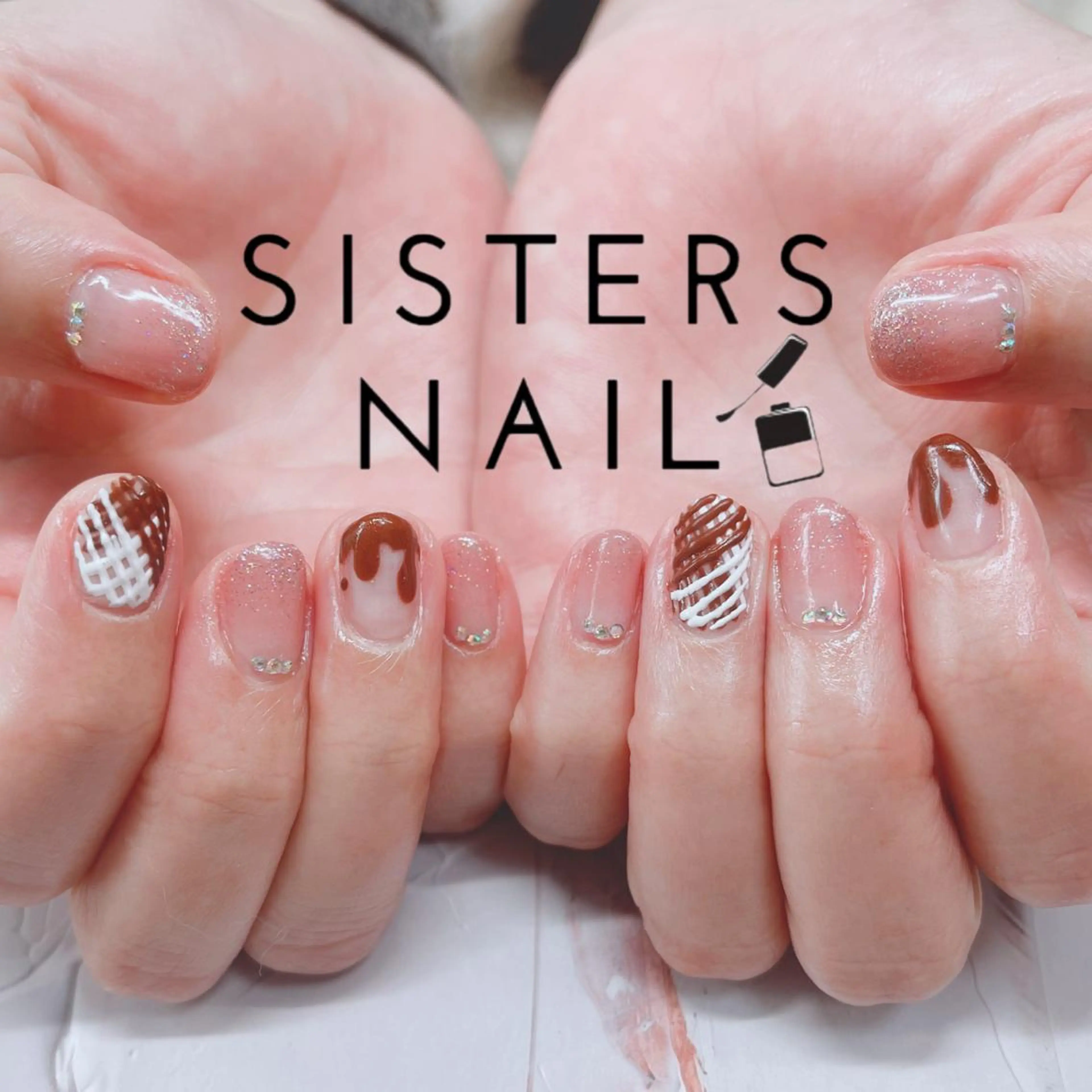 ネイル アートネイル フレンチネイル 春ネイル 冬ネイル sisters nail.fのネイルデザイン