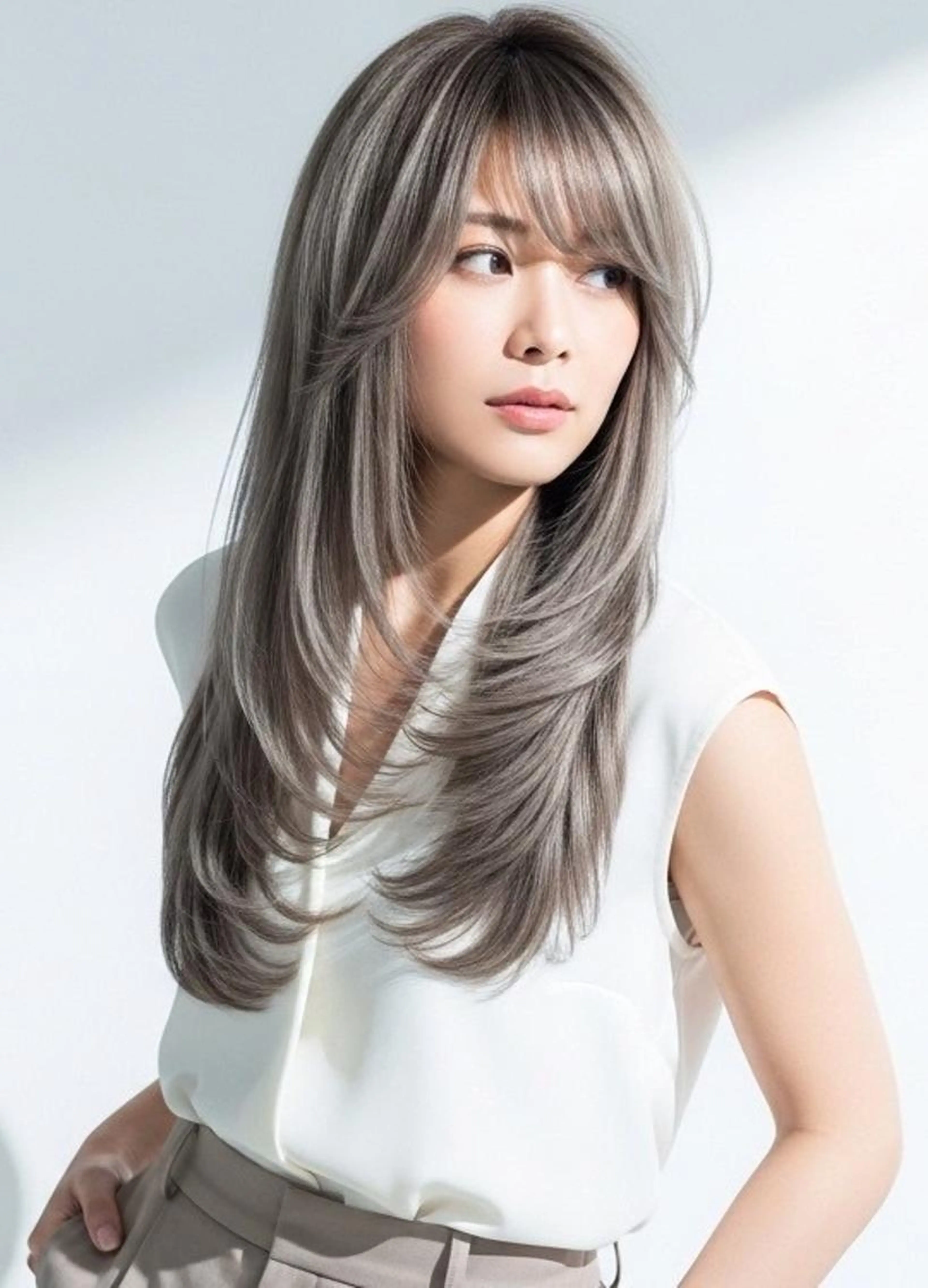 🌿抜け感ハイライト&カラー&カット&トリートメント(Aujua 4step)✨の写真