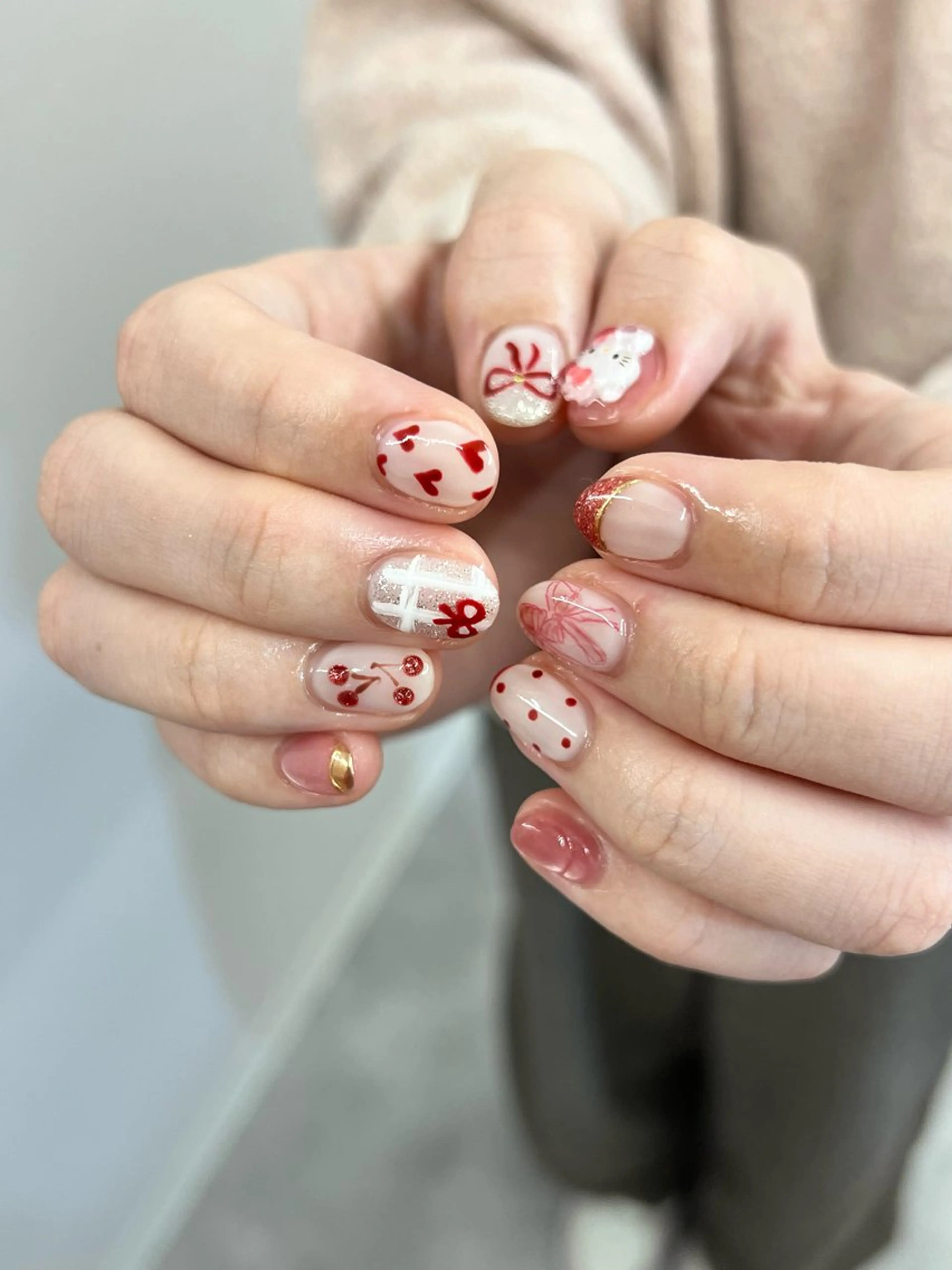 ネイル ジェルネイル ハート マグネットネイル ニュアンスネイル パラジェル ハンドネイル ハンドケア Bana_ Nailのネイルデザイン