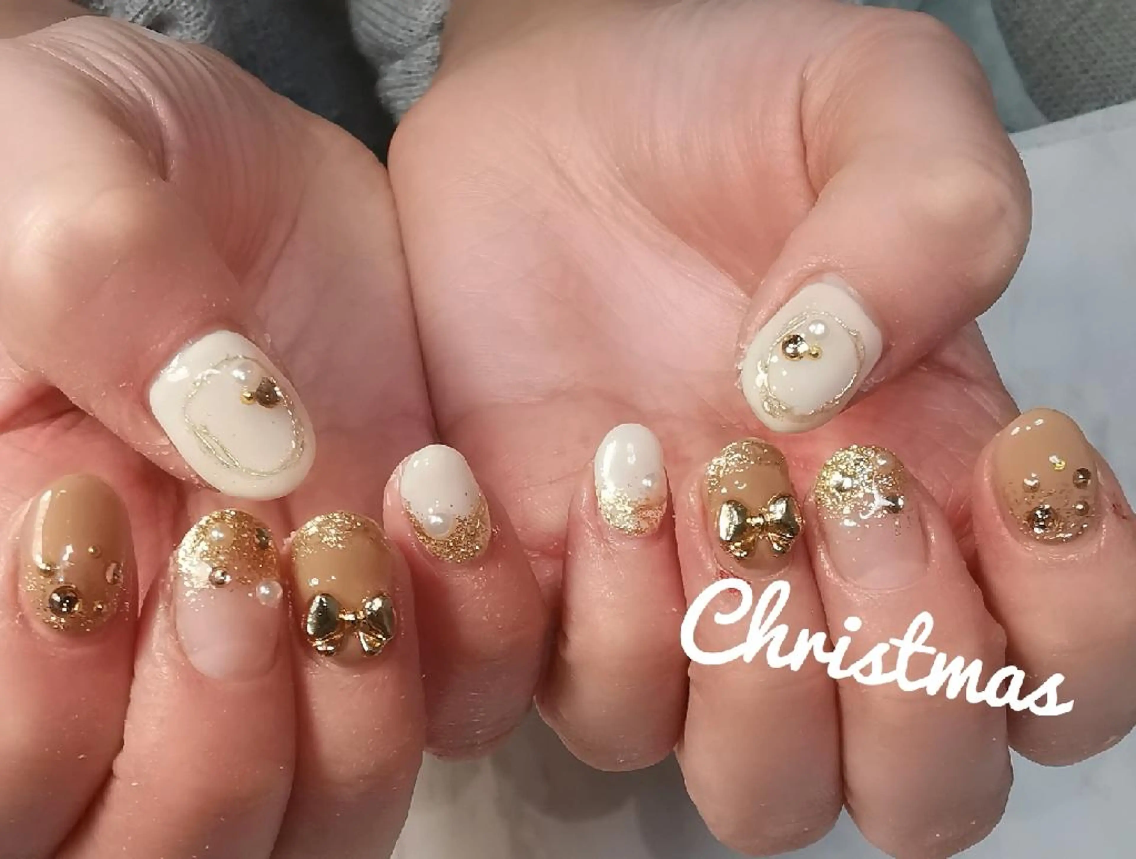 ネイル リボン ハンドネイル reve あやののネイルデザイン